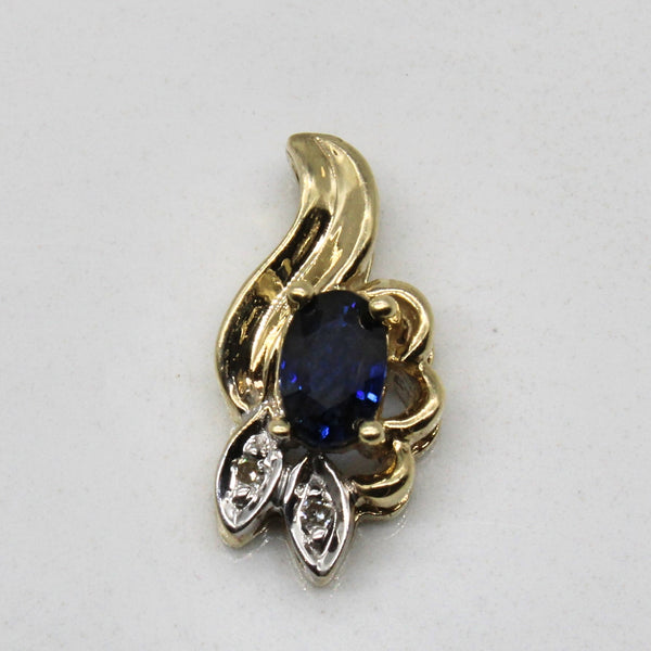 Sapphire & Diamond Pendant | 0.25ct, 0.01ctw |