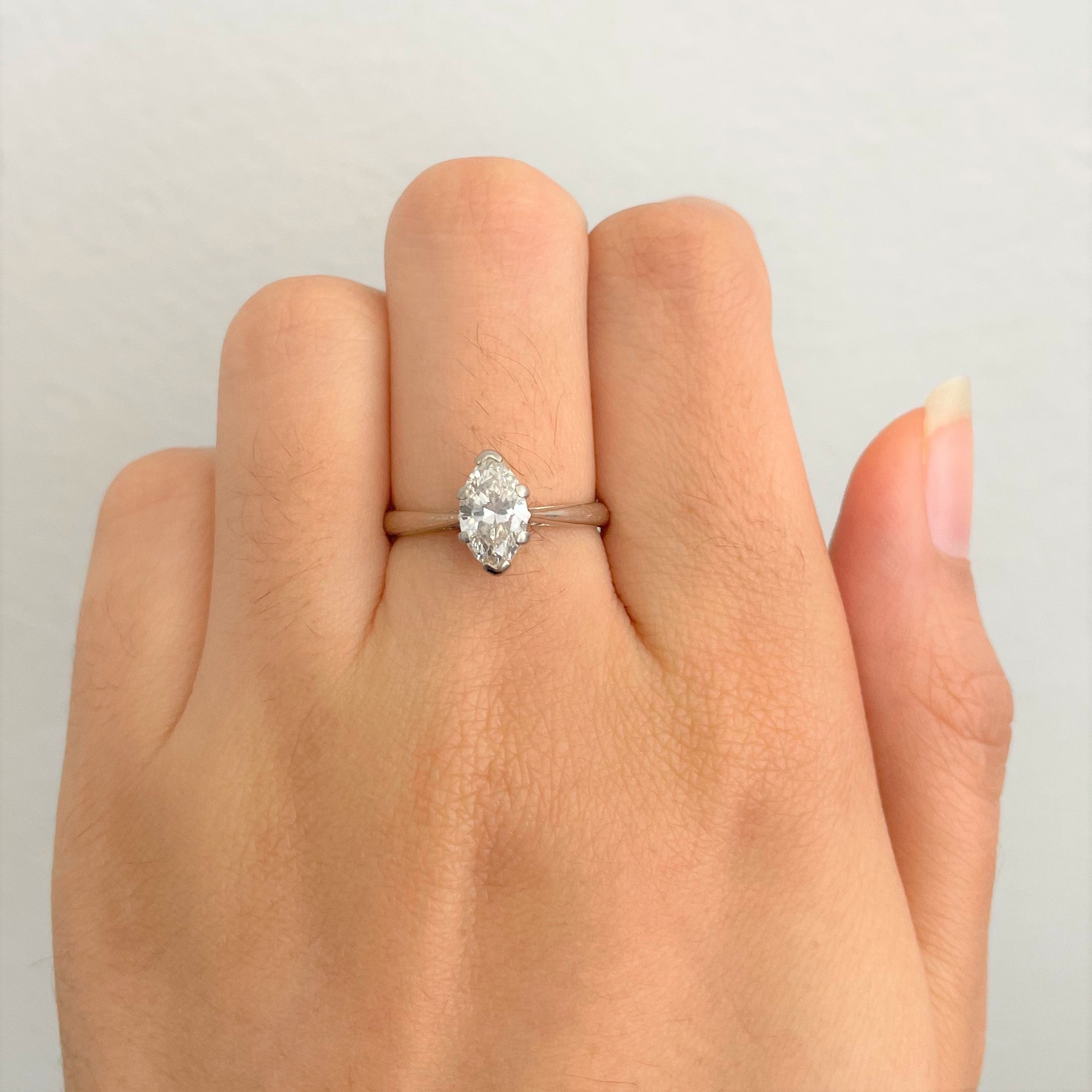 Solitaire Marquise Diamond Ring | 0.95ct | SZ 6.75 |