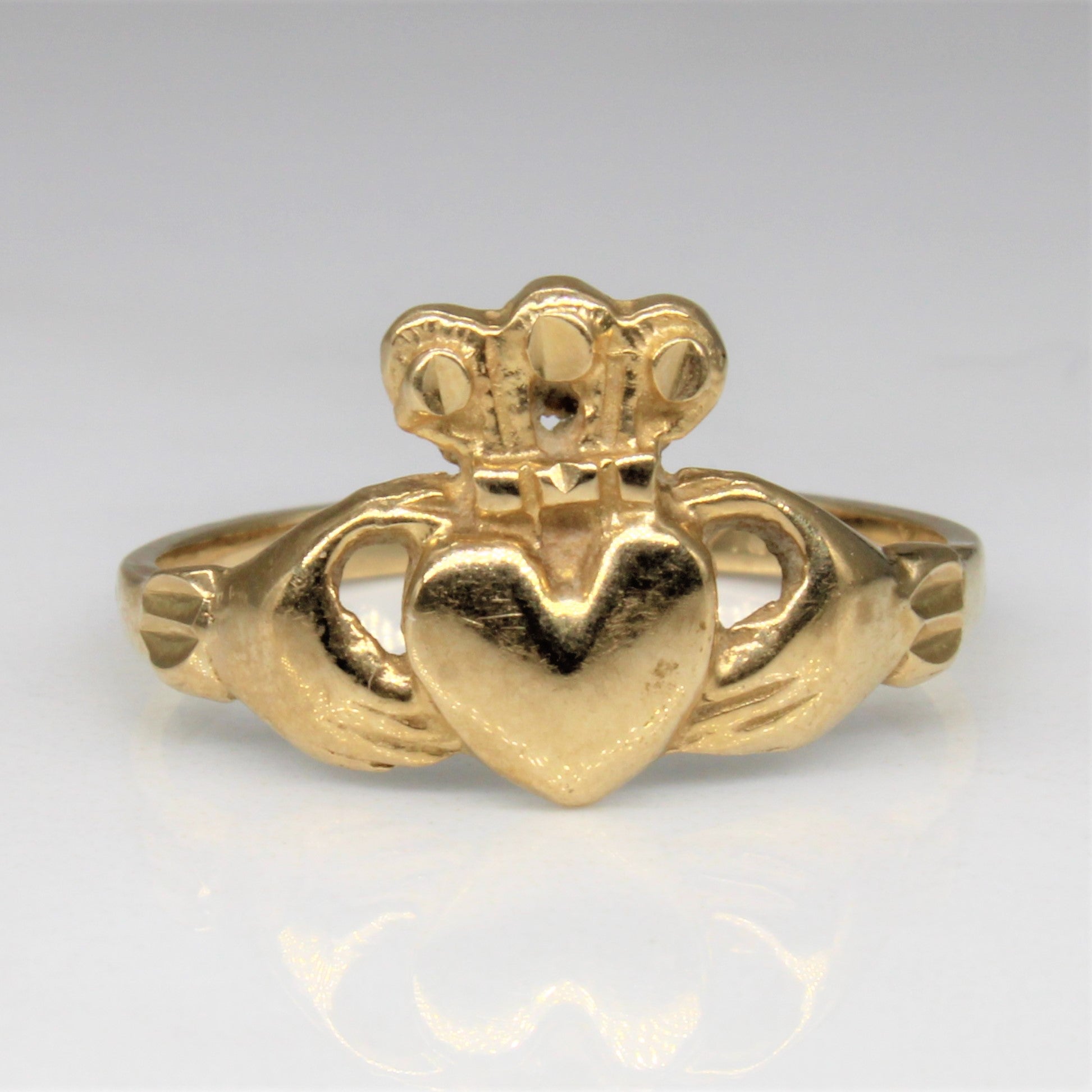 Yellow Gold Claddagh Ring | SZ 6 |