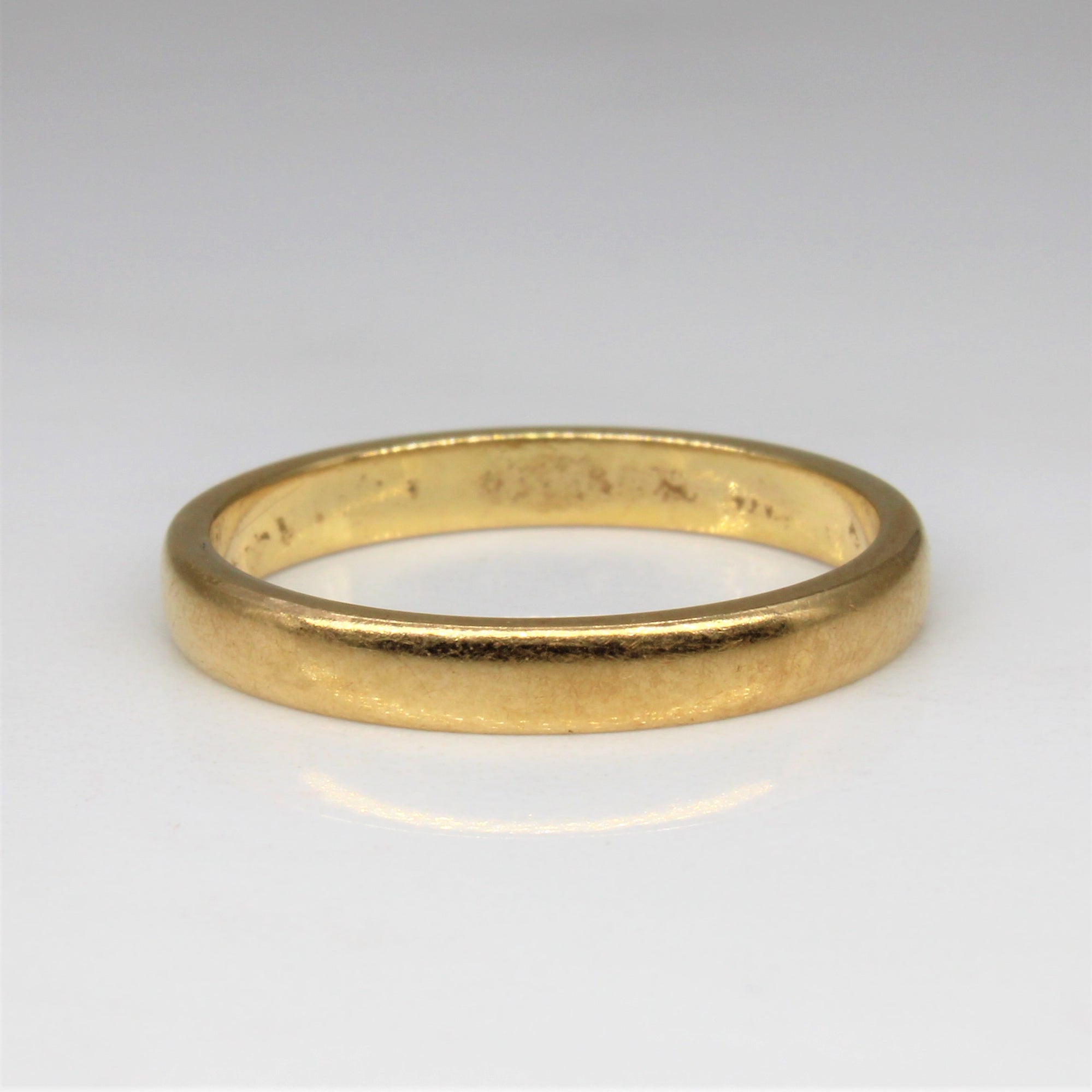Early 1900s Yellow Gold Plain Band | SZ 6.25 |