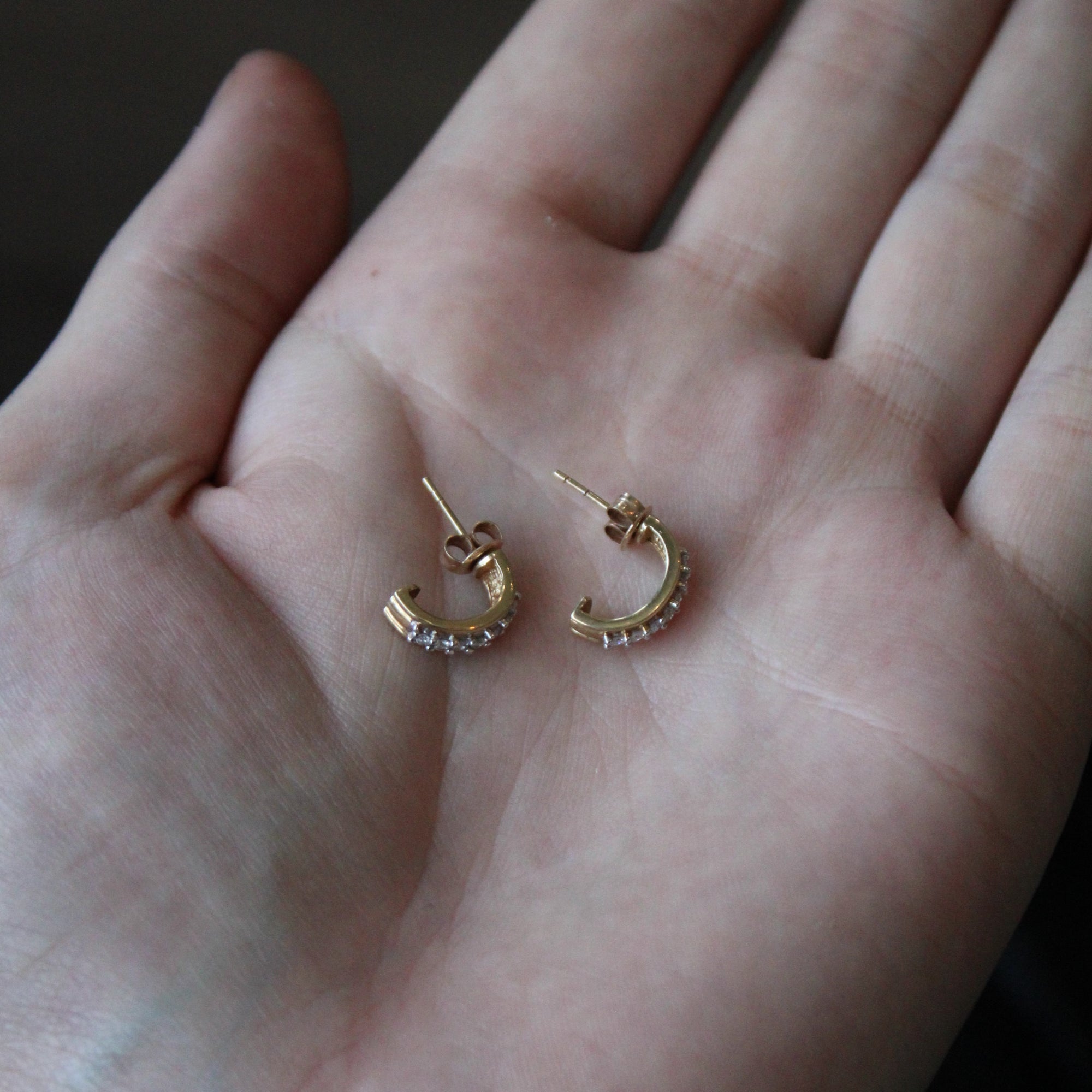 Diamond Half Hoop Earrings | 0.28ctw |