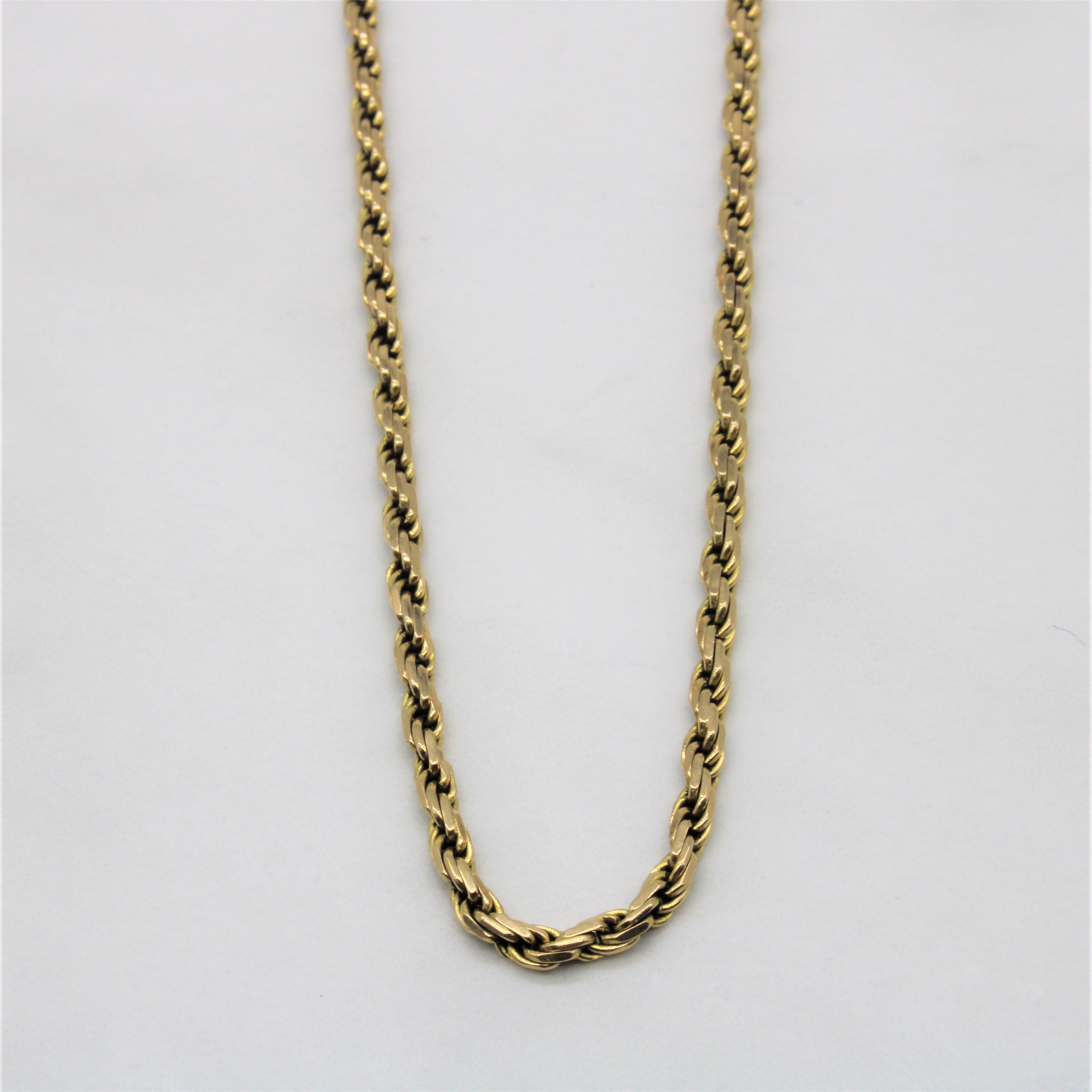 14k Yellow Gold French Rope Chain | 21" |