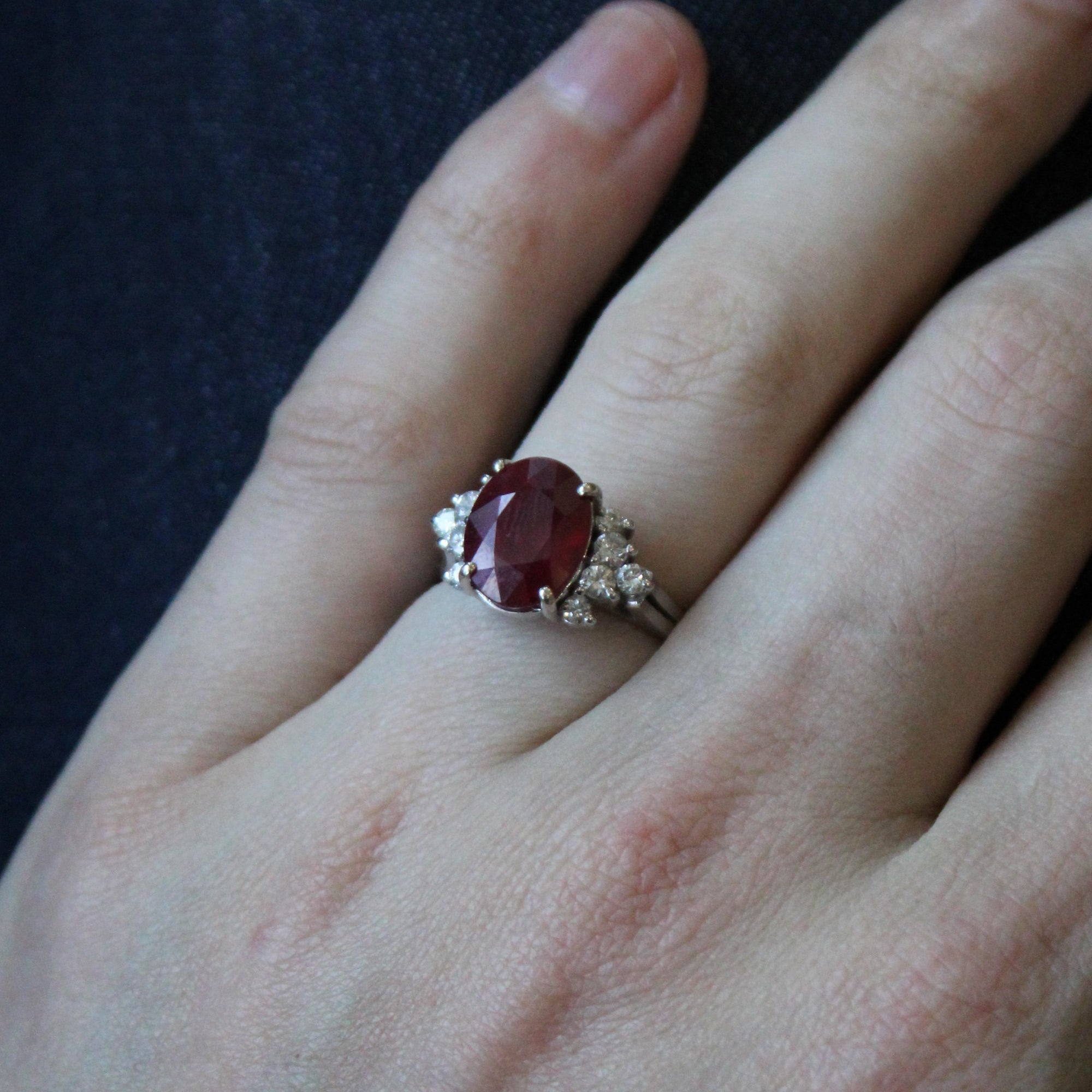 Ruby & Diamond Ring | 5.15ct, 0.60ctw | SZ 8 |