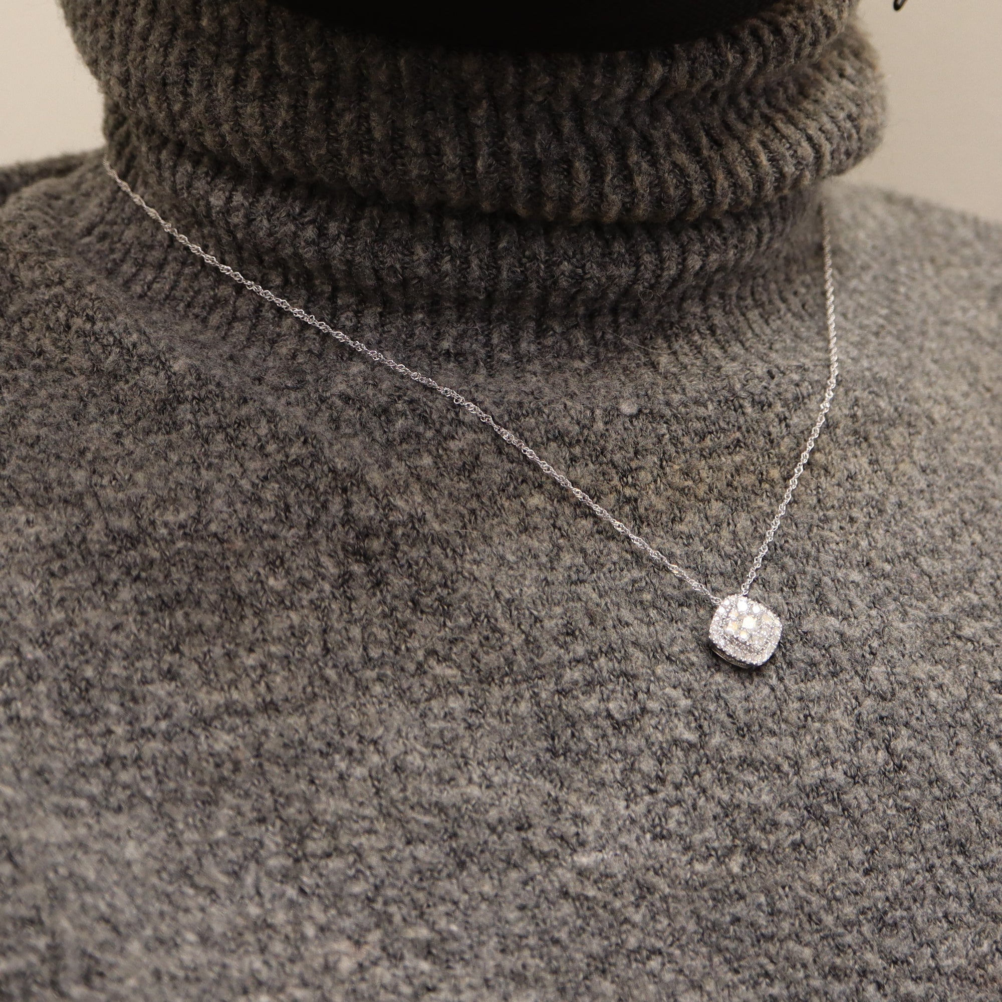 Cluster Diamond Necklace | 0.80ctw | 21