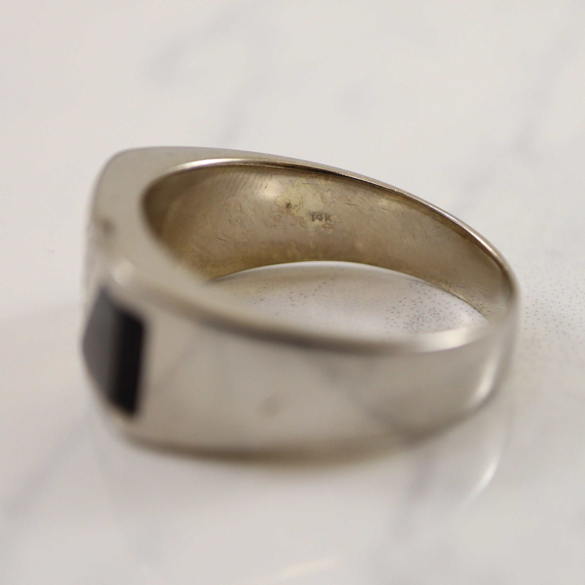 Channel Set Diamond & Onyx Ring | 1.99ctw | SZ 10.25 |