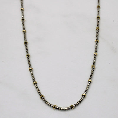 14k Two Tone Gold Necklace | 16