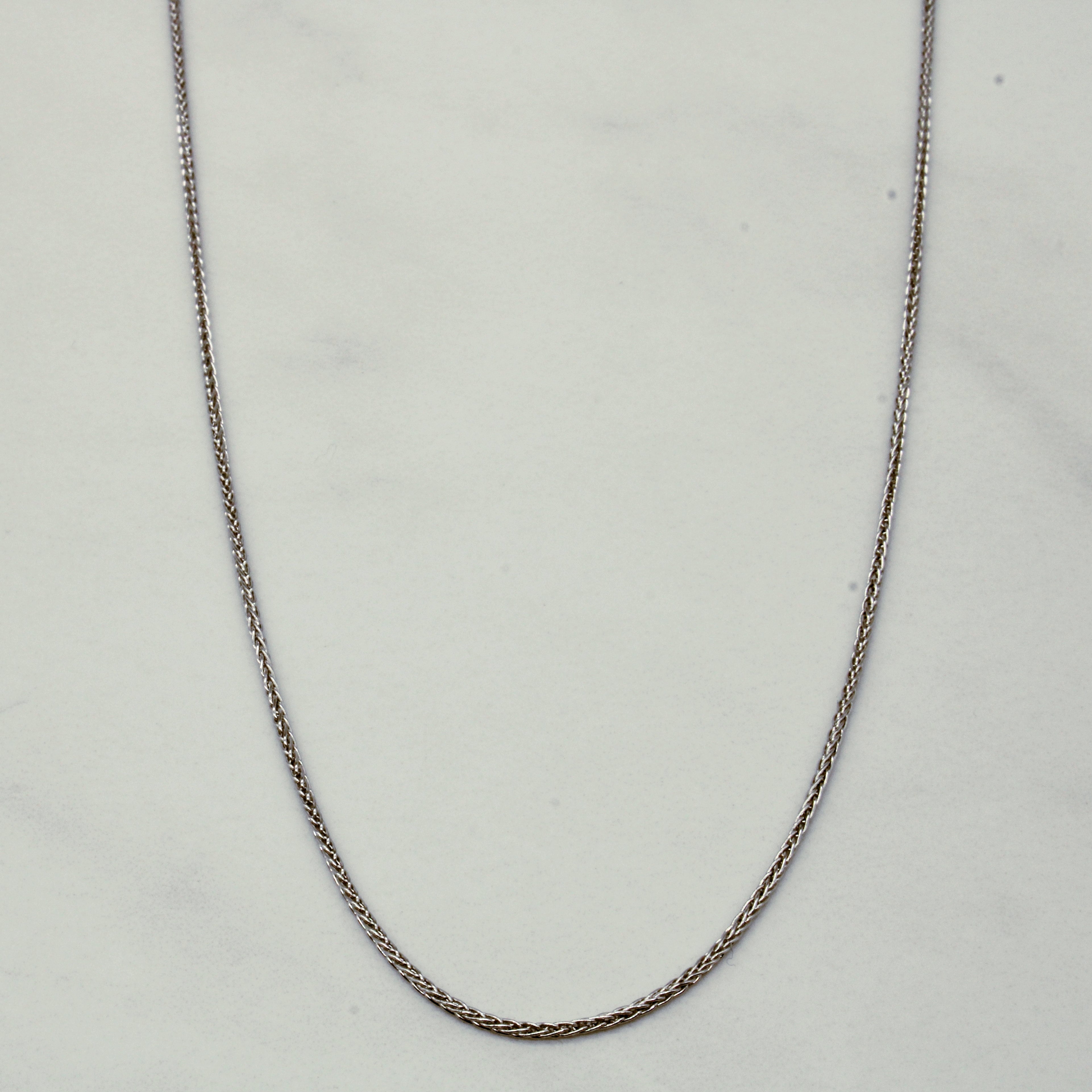 14k White Gold Wheat Chain | 16" |