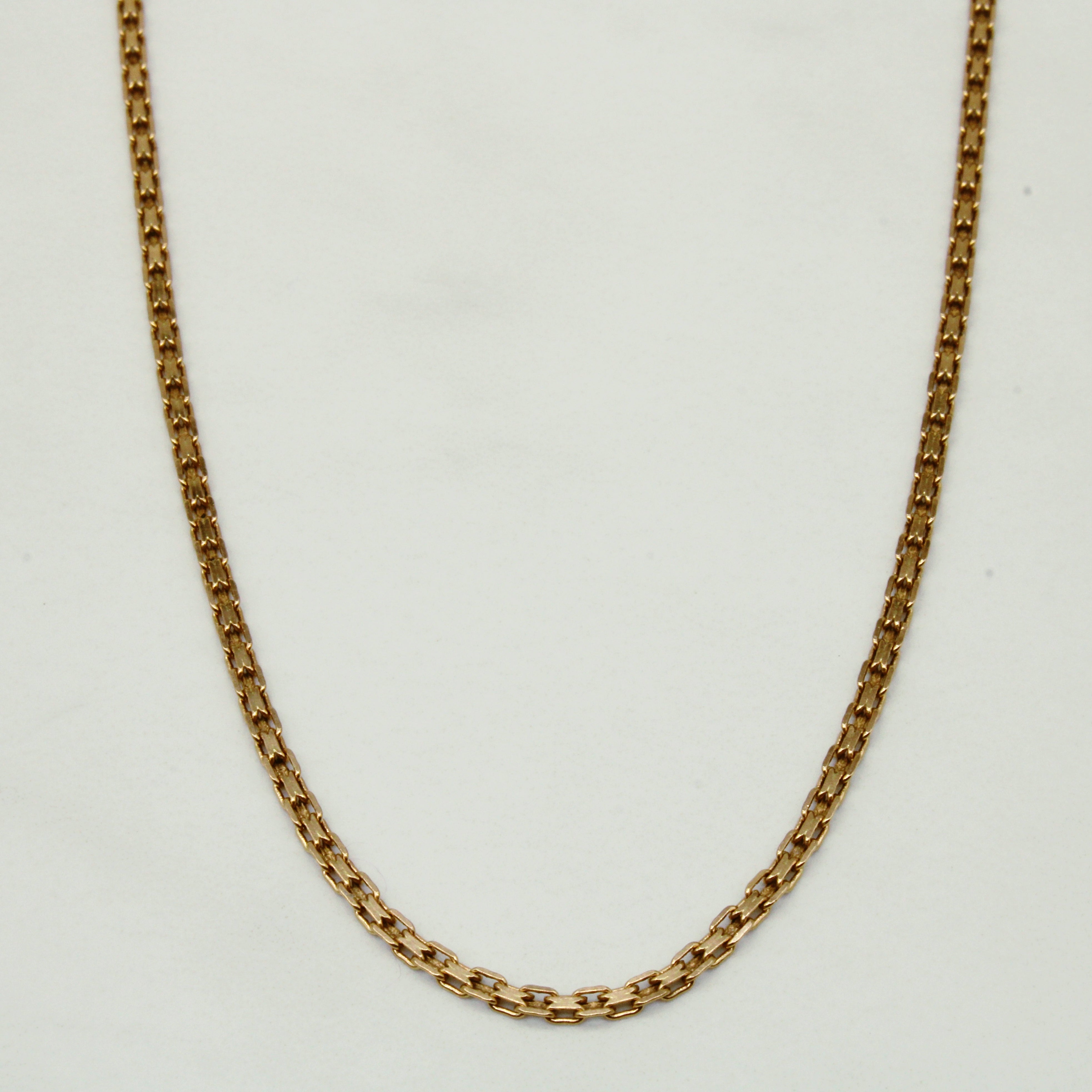 14k Yellow Gold Flat Link Chain | 20" |