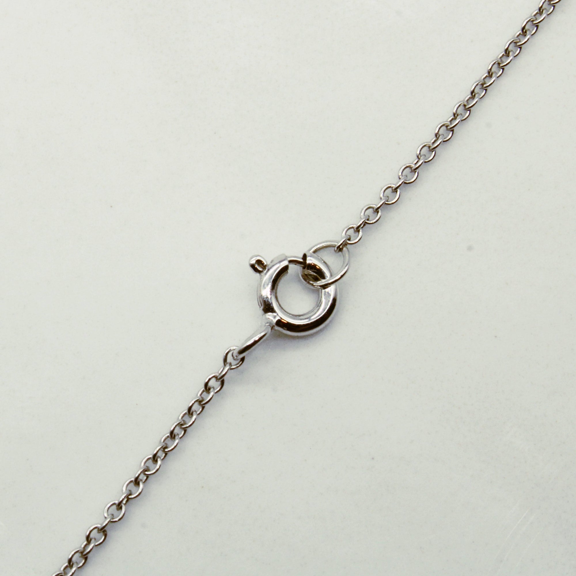 18k White Gold Circle Link Chain | 18