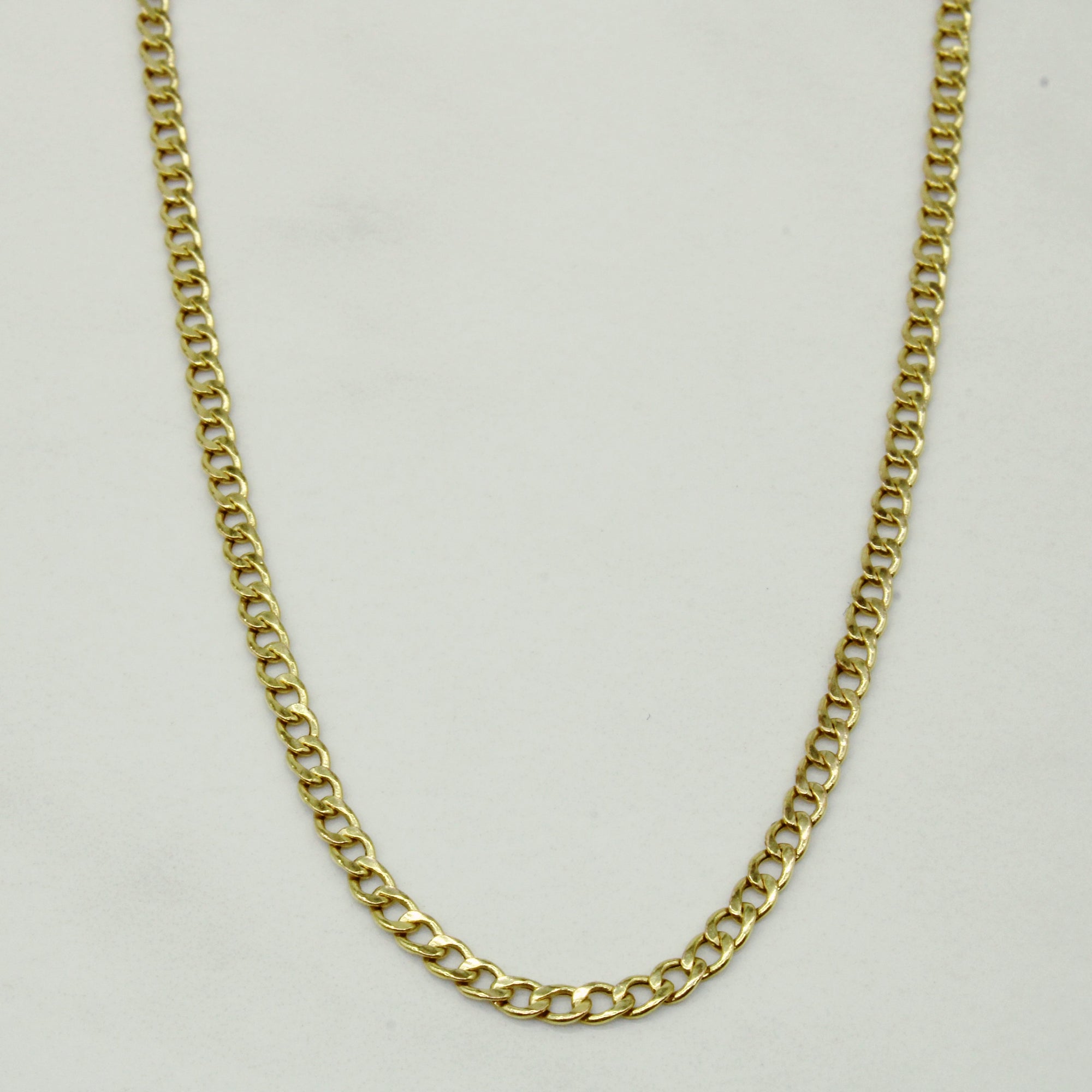 10k Yellow Gold Curb Link Chain | 22