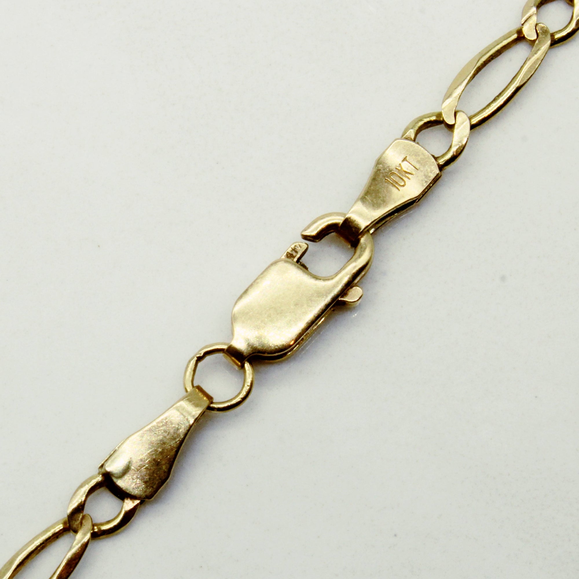 10k Yellow Gold Figaro Chain | 19