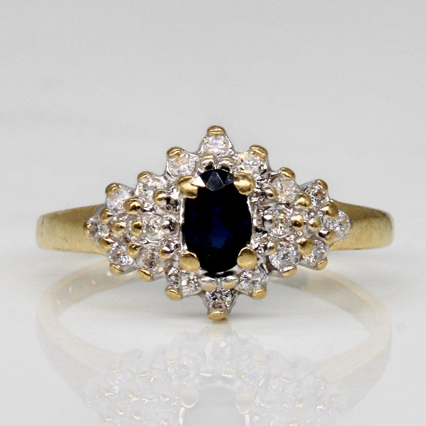 Sapphire & Diamond Cluster Ring | 0.26ct, 0.17ctw | SZ 6.25 |