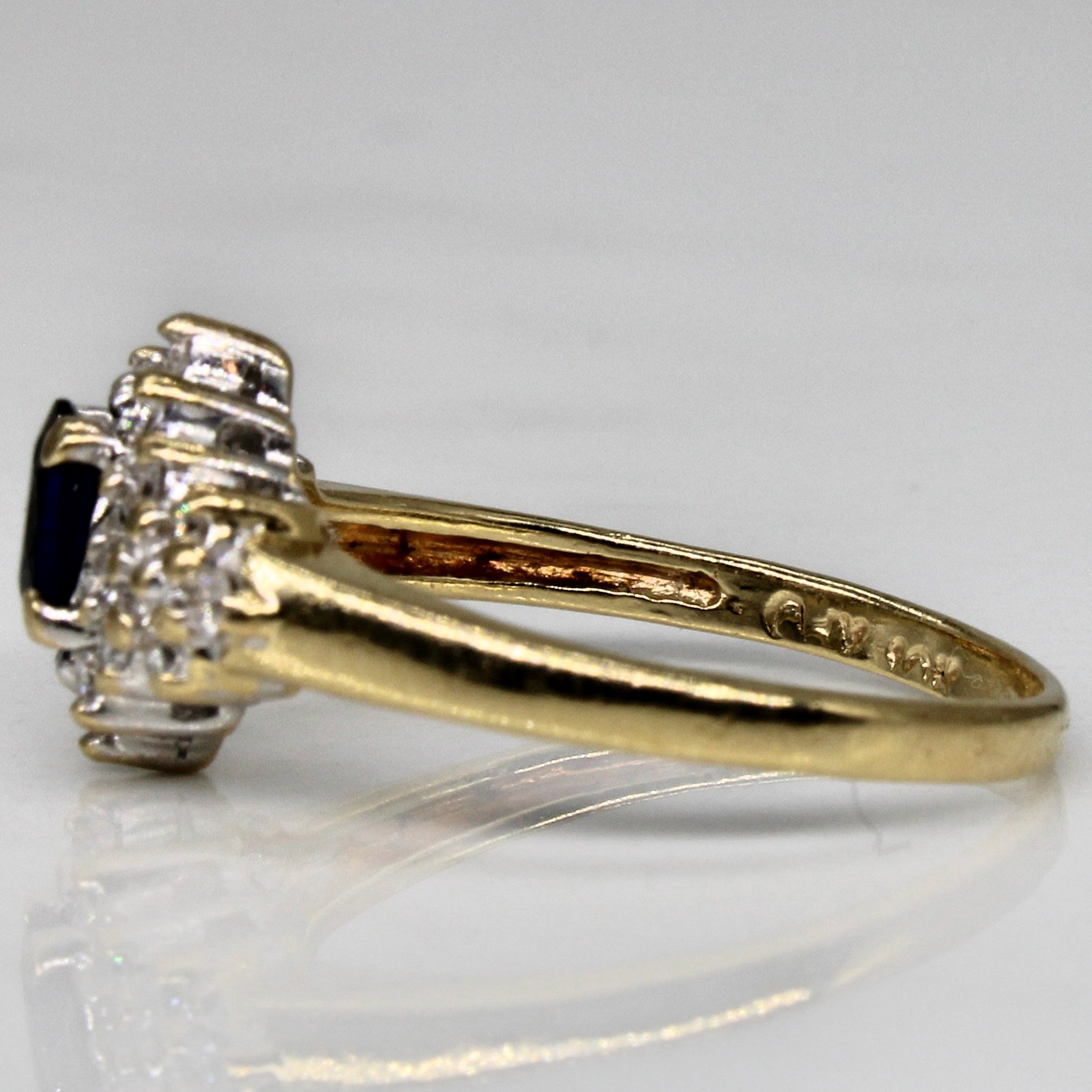 Sapphire & Diamond Cluster Ring | 0.26ct, 0.17ctw | SZ 6.25 |
