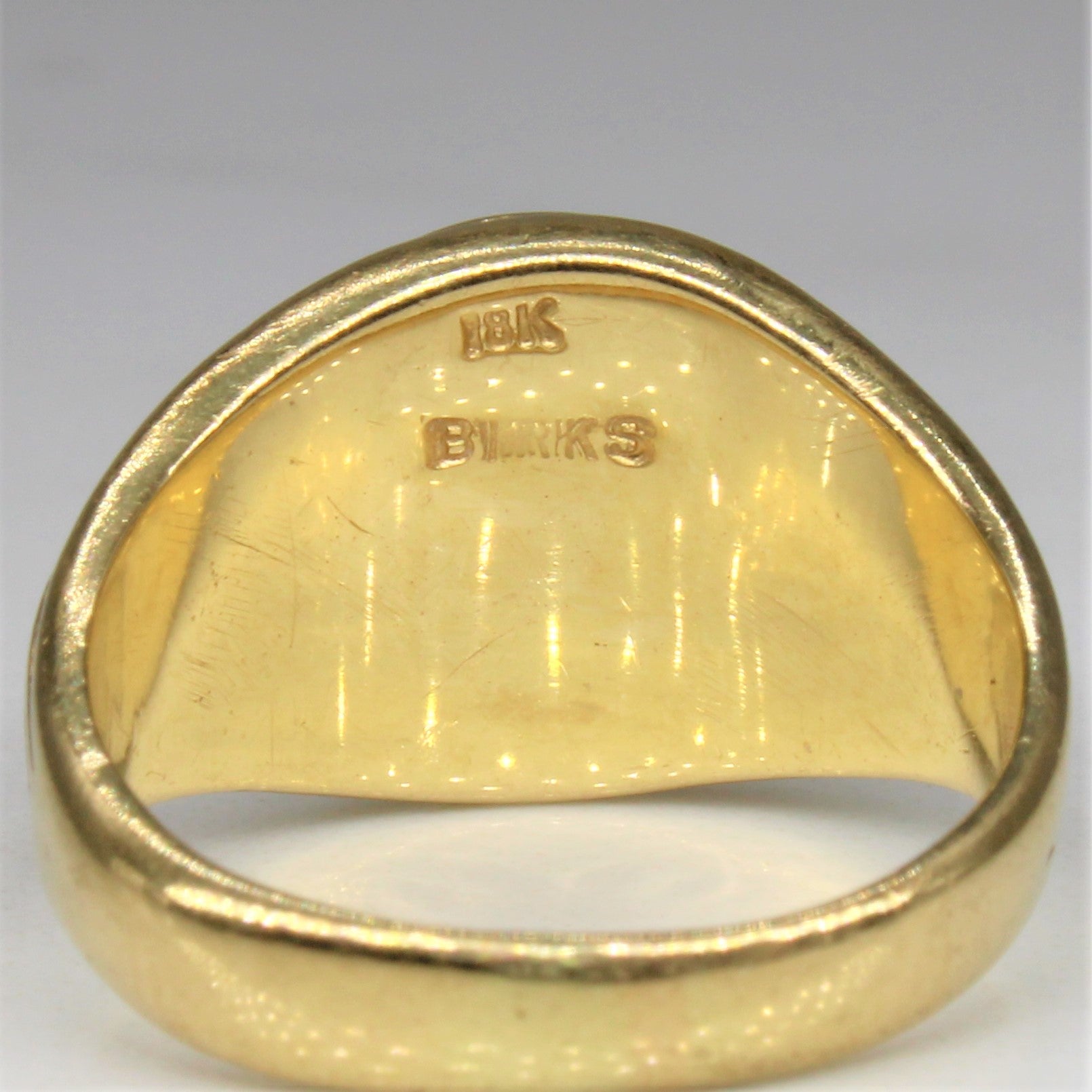 Birks' Engraved Initial 'M' Signet Ring | SZ 3.75 |