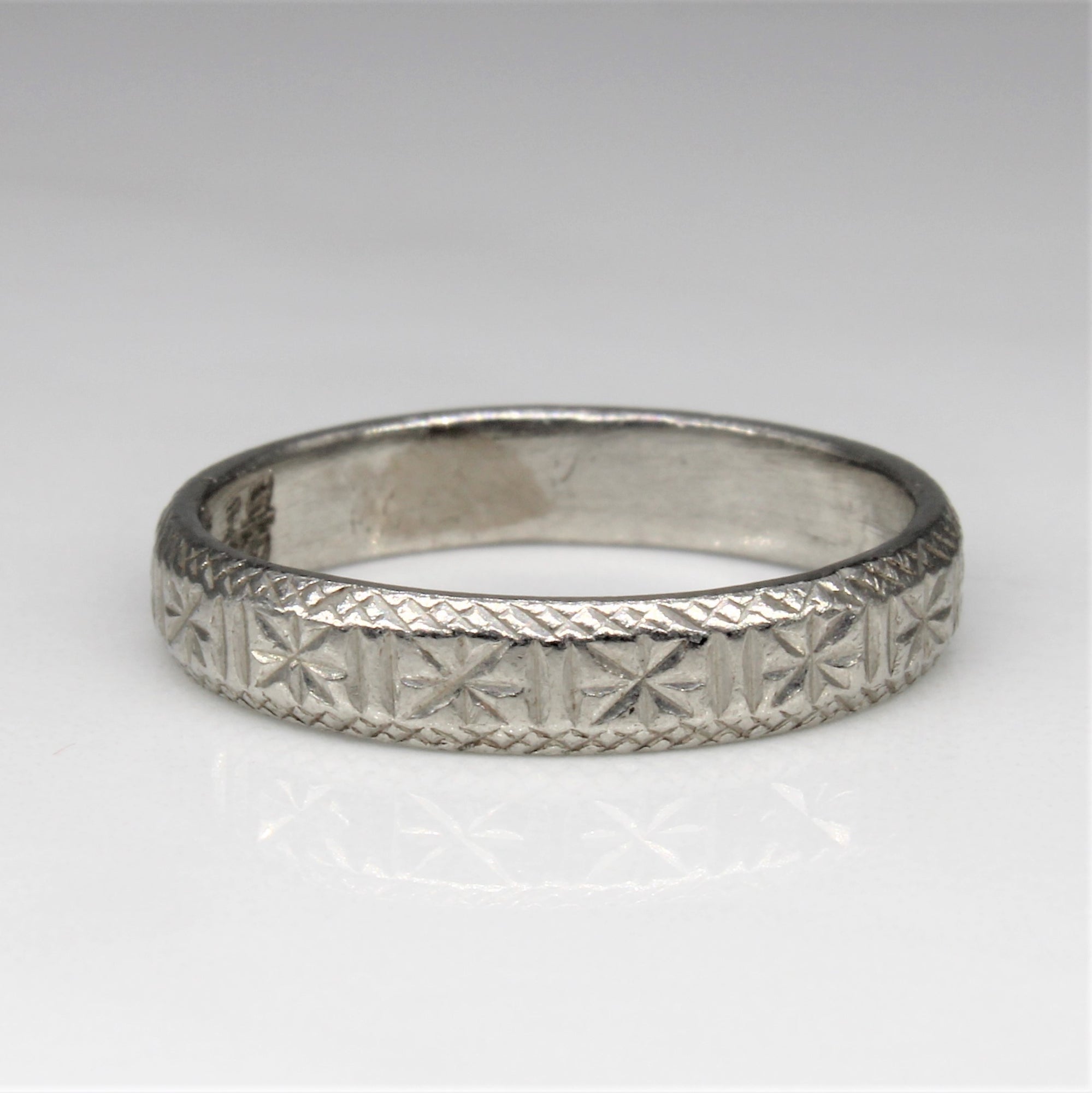 Patterned Platinum Band | SZ 6.25 |