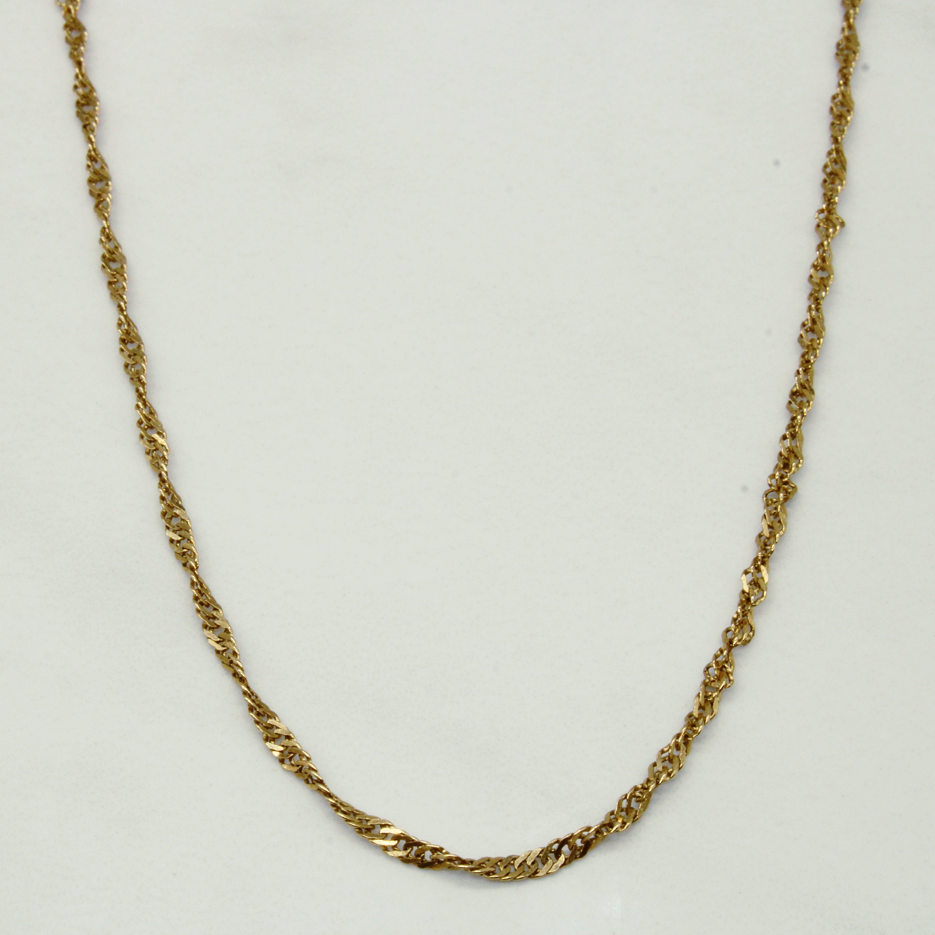 10k Yellow Gold Rope Link Chain | 24" |