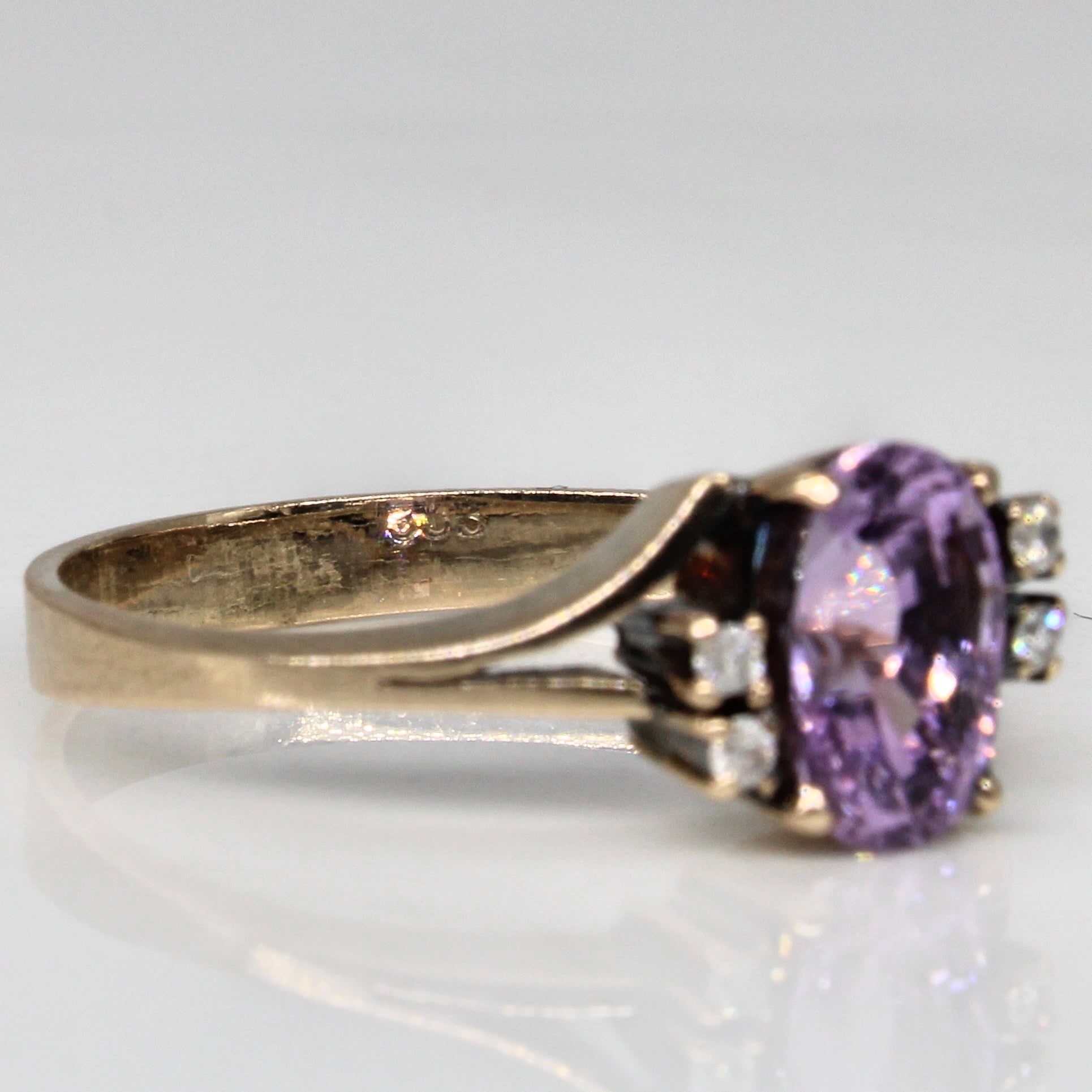 Bypass Purple Sapphire & Diamond Ring | 1.40ct, 0.03ctw | SZ 6.75 |