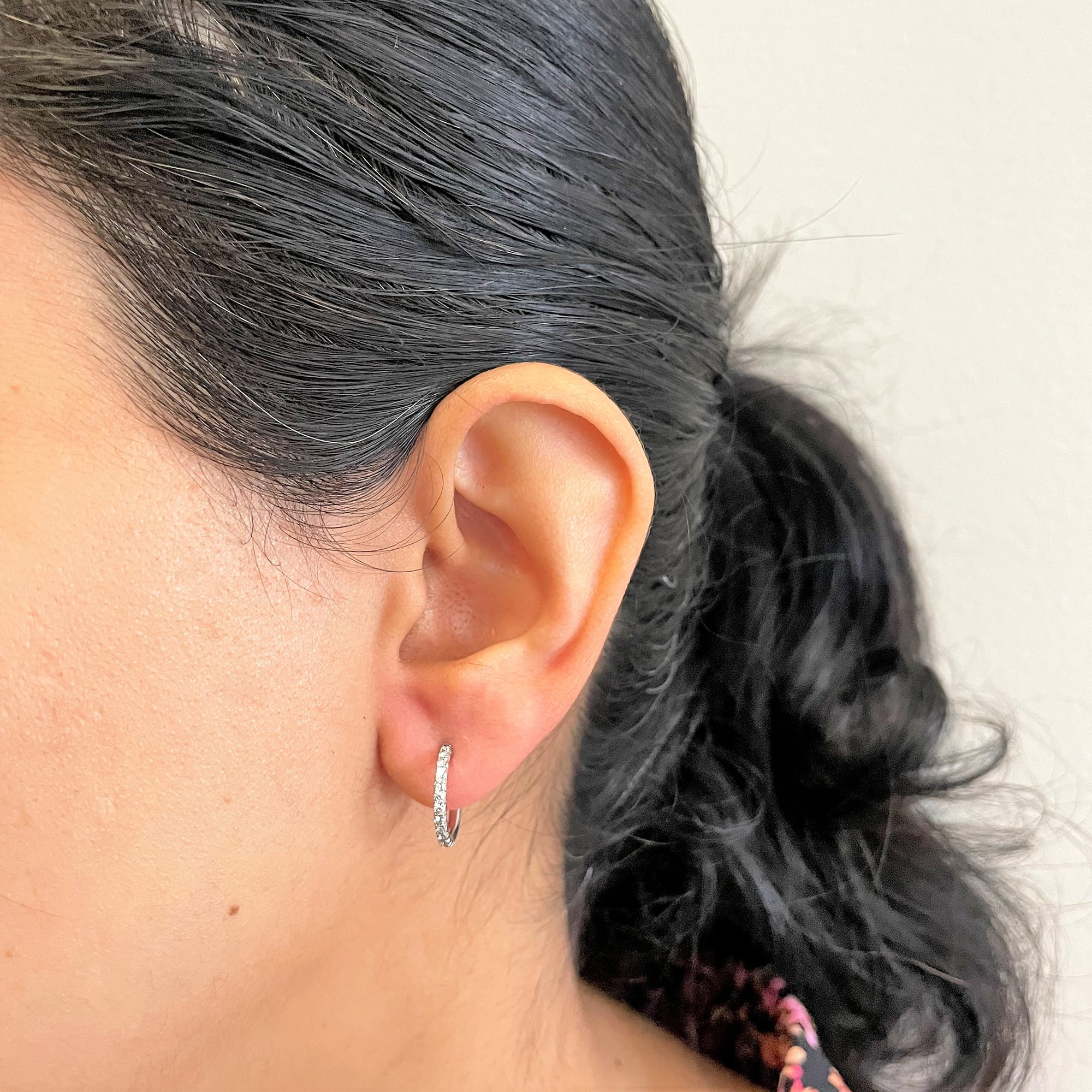 'Tiffany & Co.' Metro Diamond Hoop Earrings | 0.38ctw |