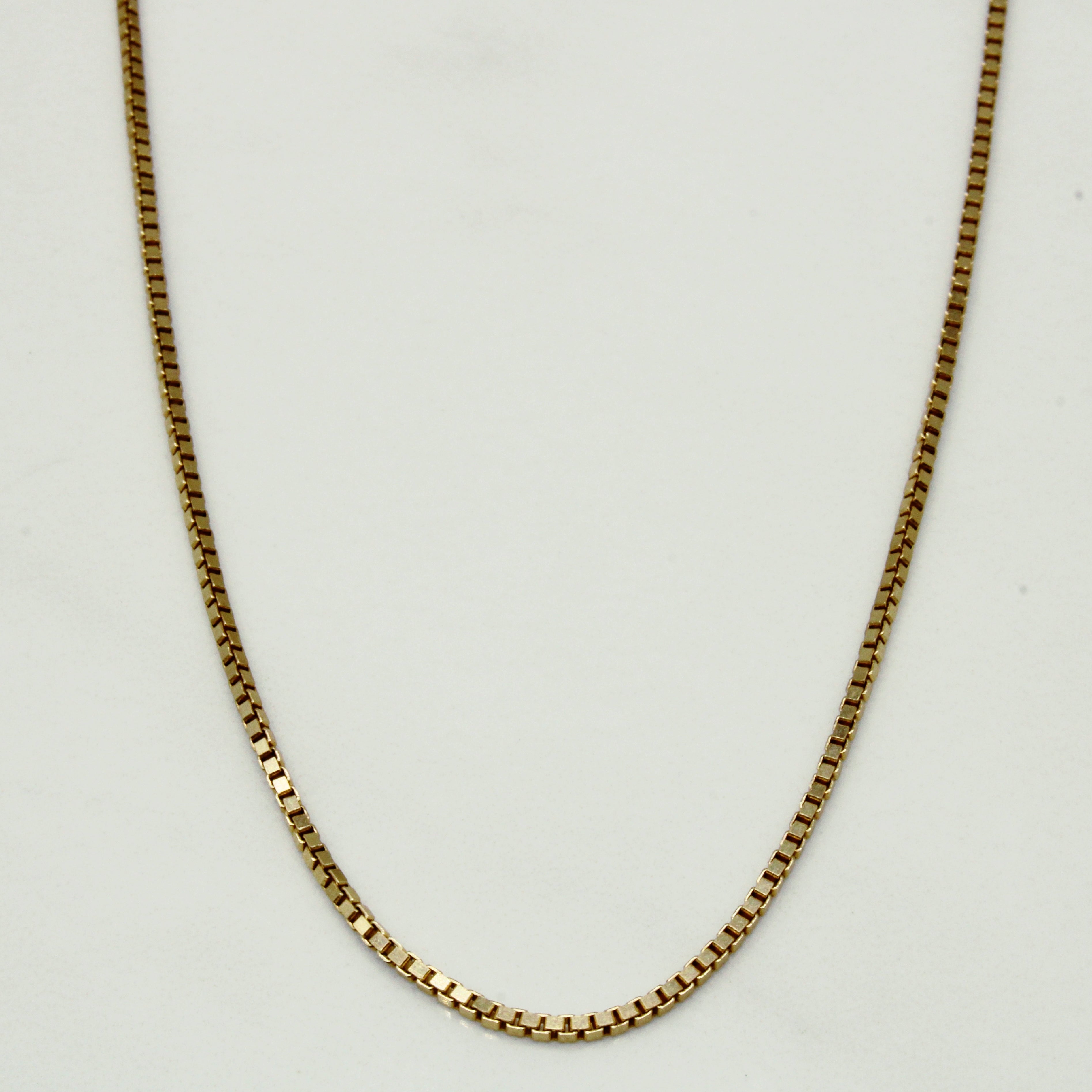 8k Yellow Gold Box Link Choker | 14" |