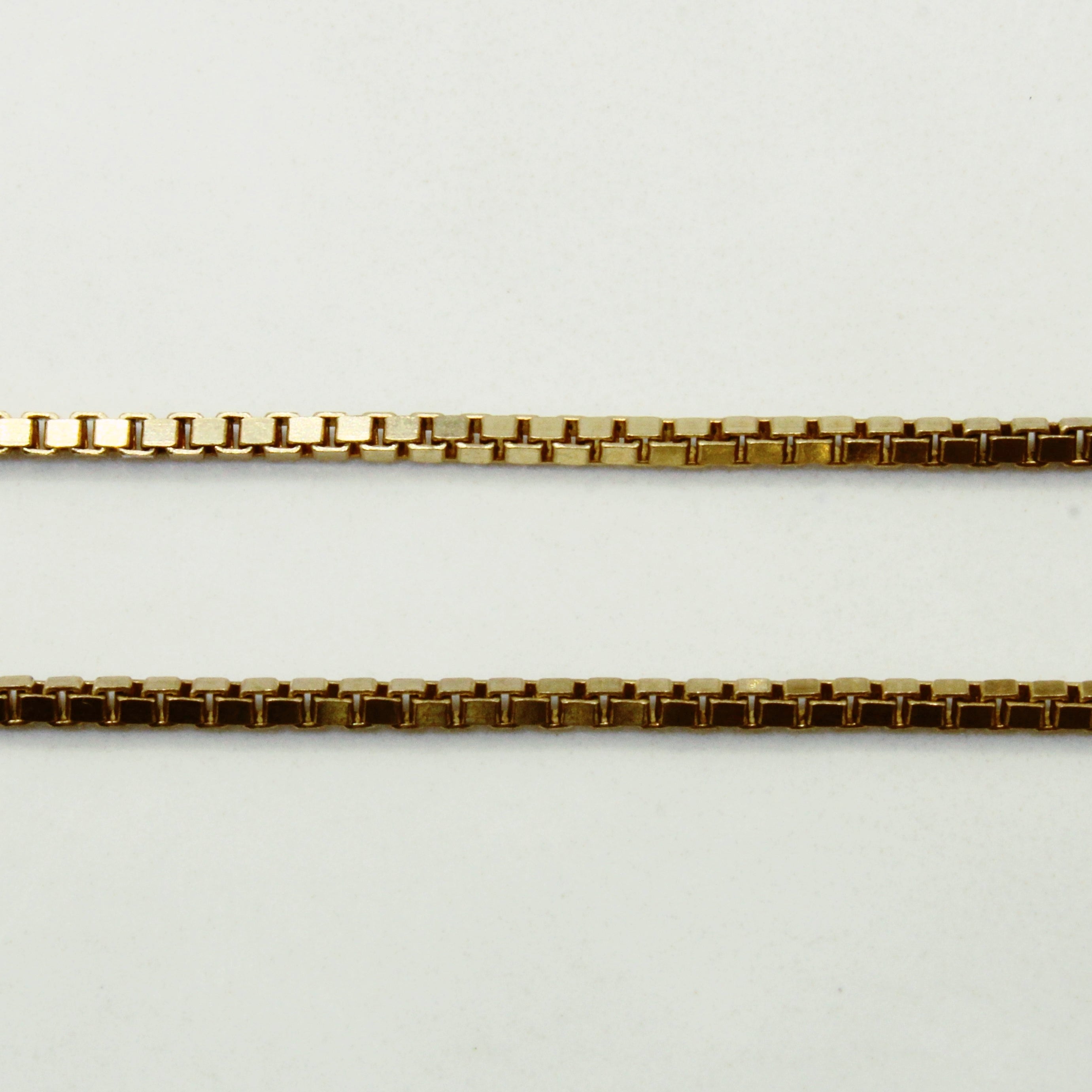 8k Yellow Gold Box Link Choker | 14" |