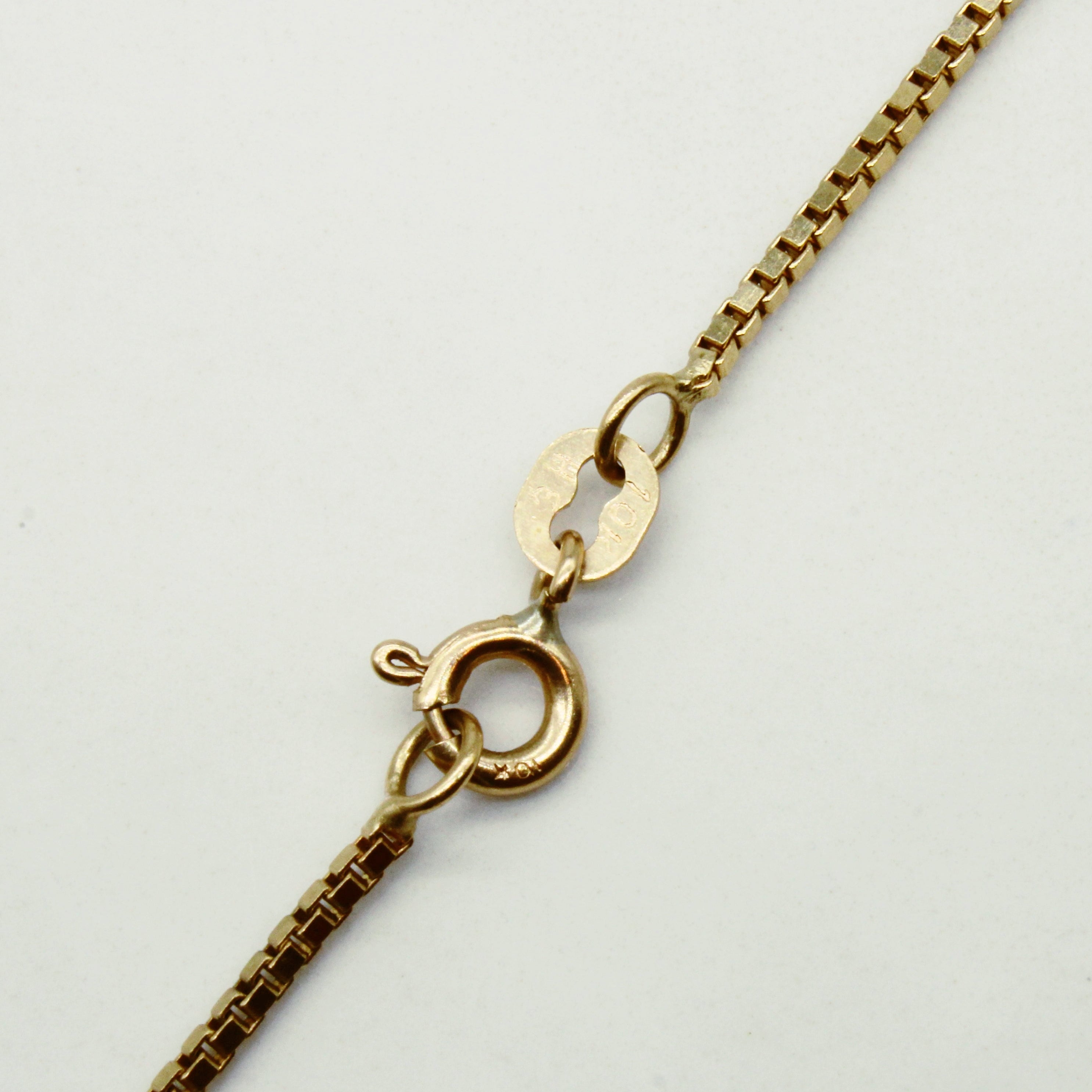 8k Yellow Gold Box Link Choker | 14" |