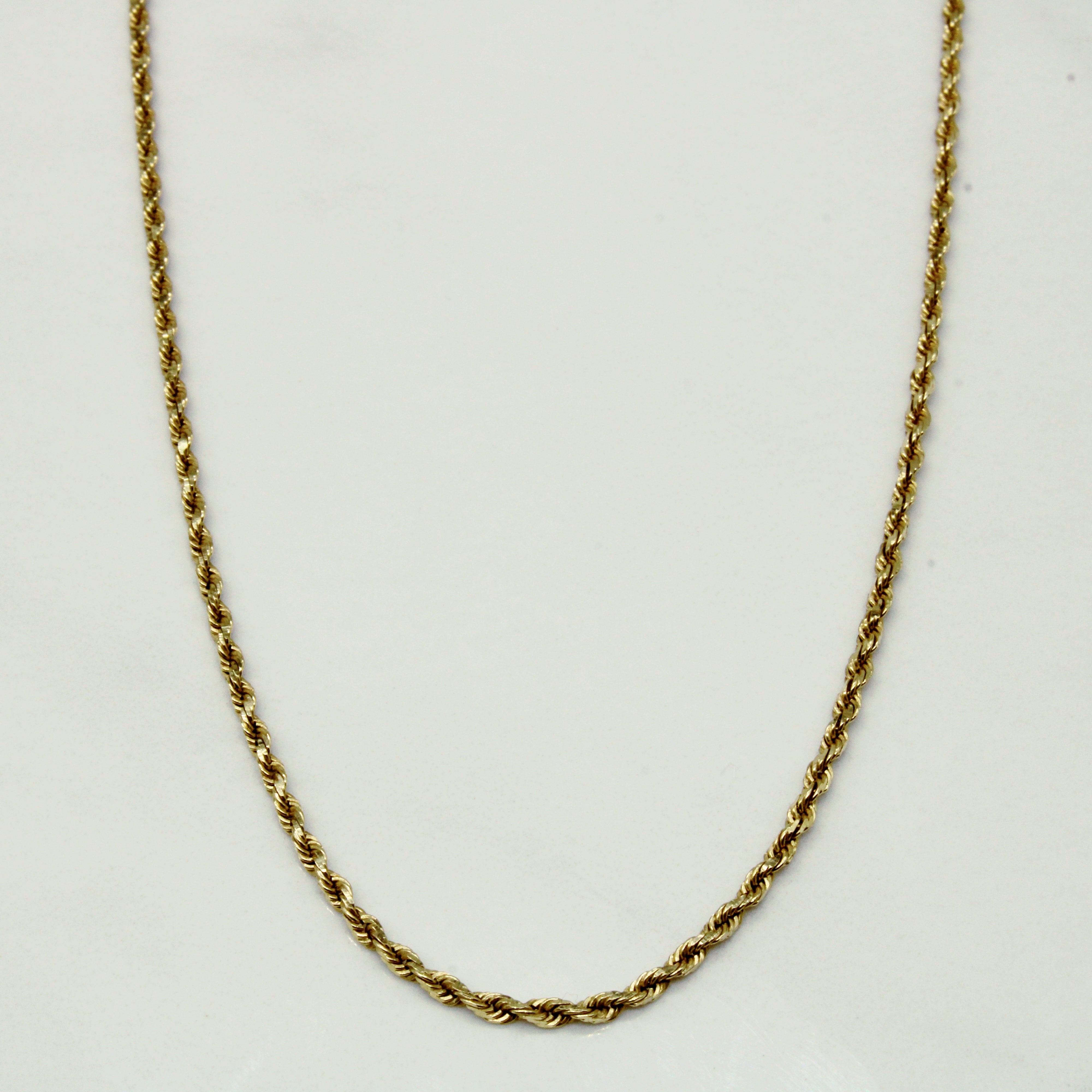 14k Yellow Gold Rope Link Chain | 16" |