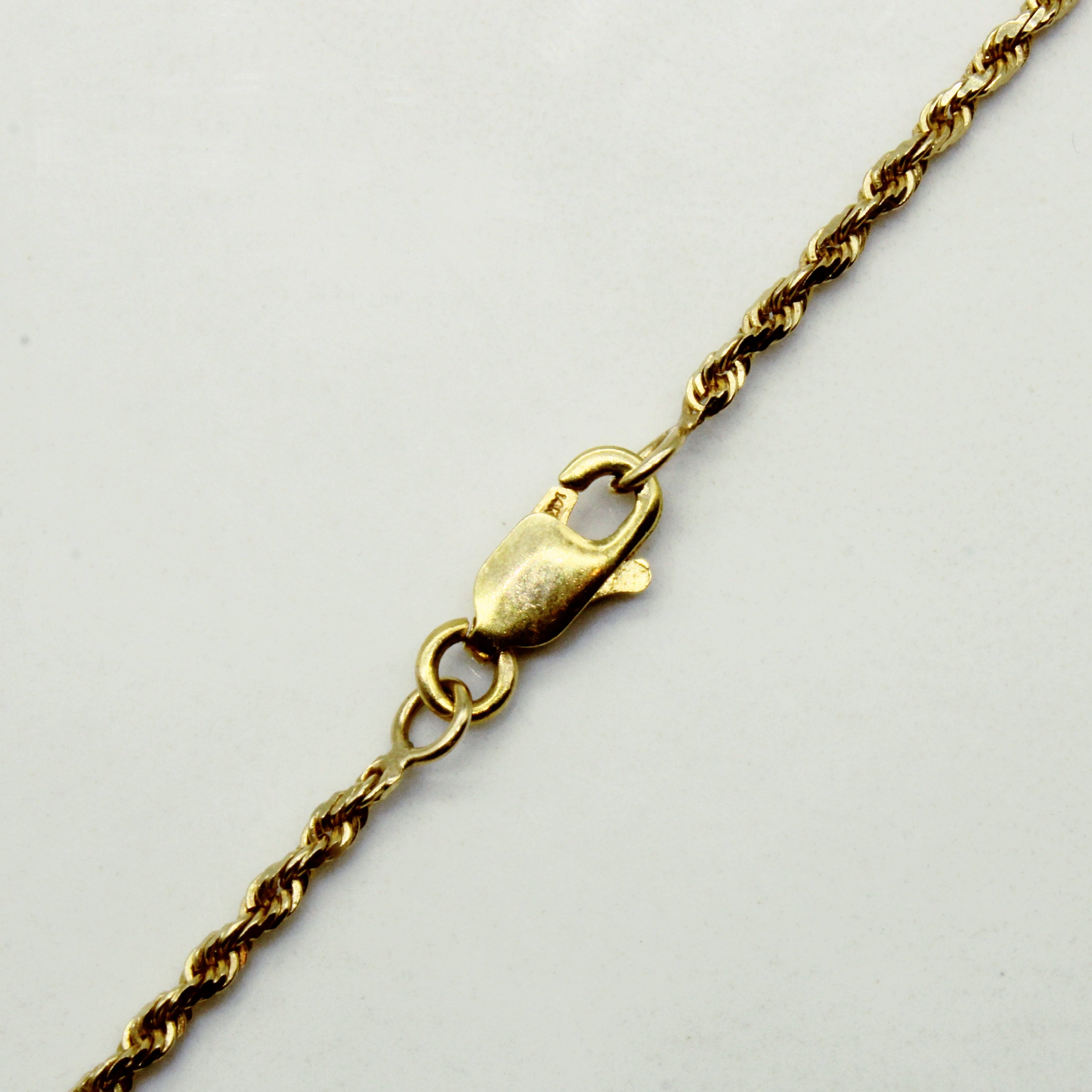 14k Yellow Gold Rope Link Chain | 16" |