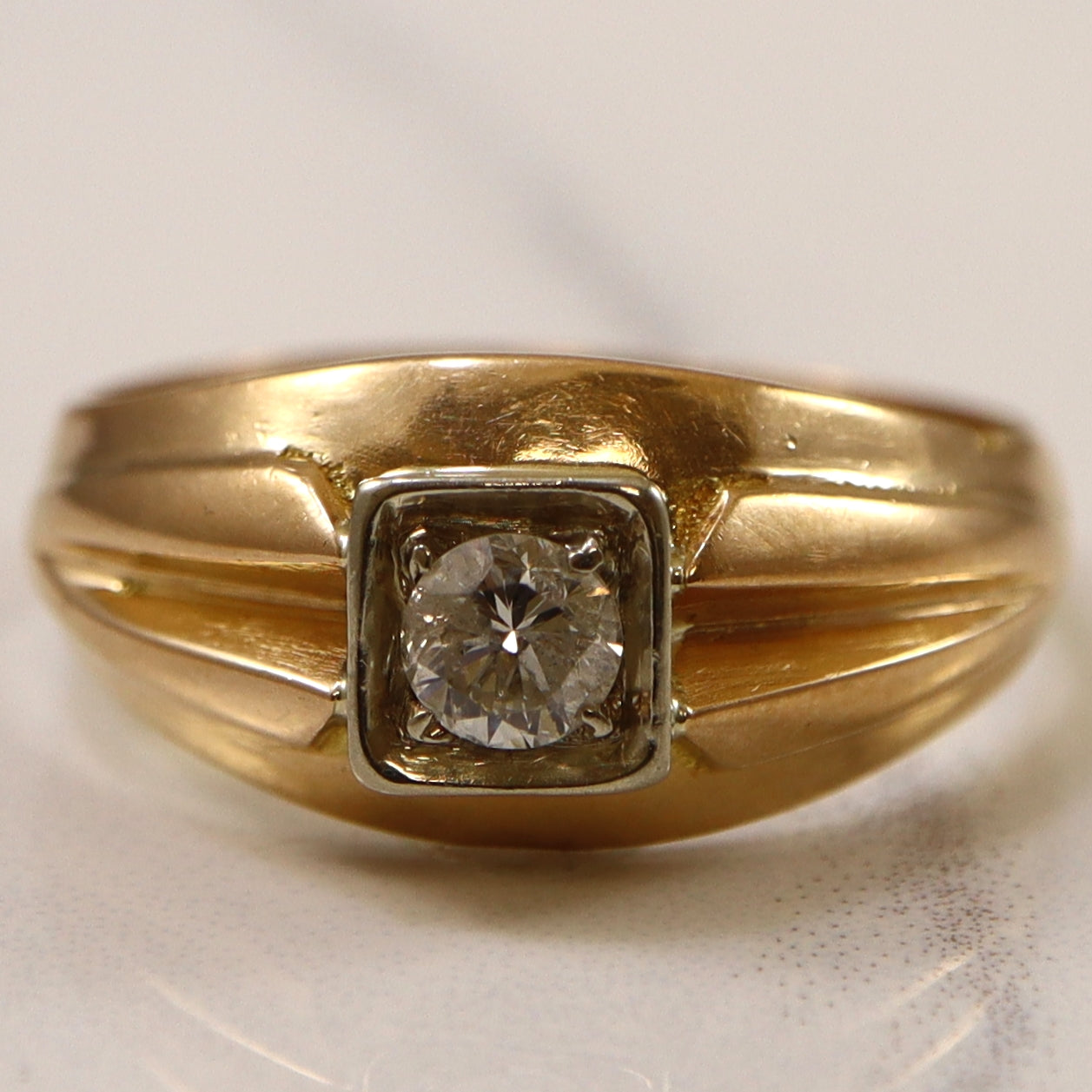 Single Diamond Tapered Ring | 0.27ct | SZ 9.25 |