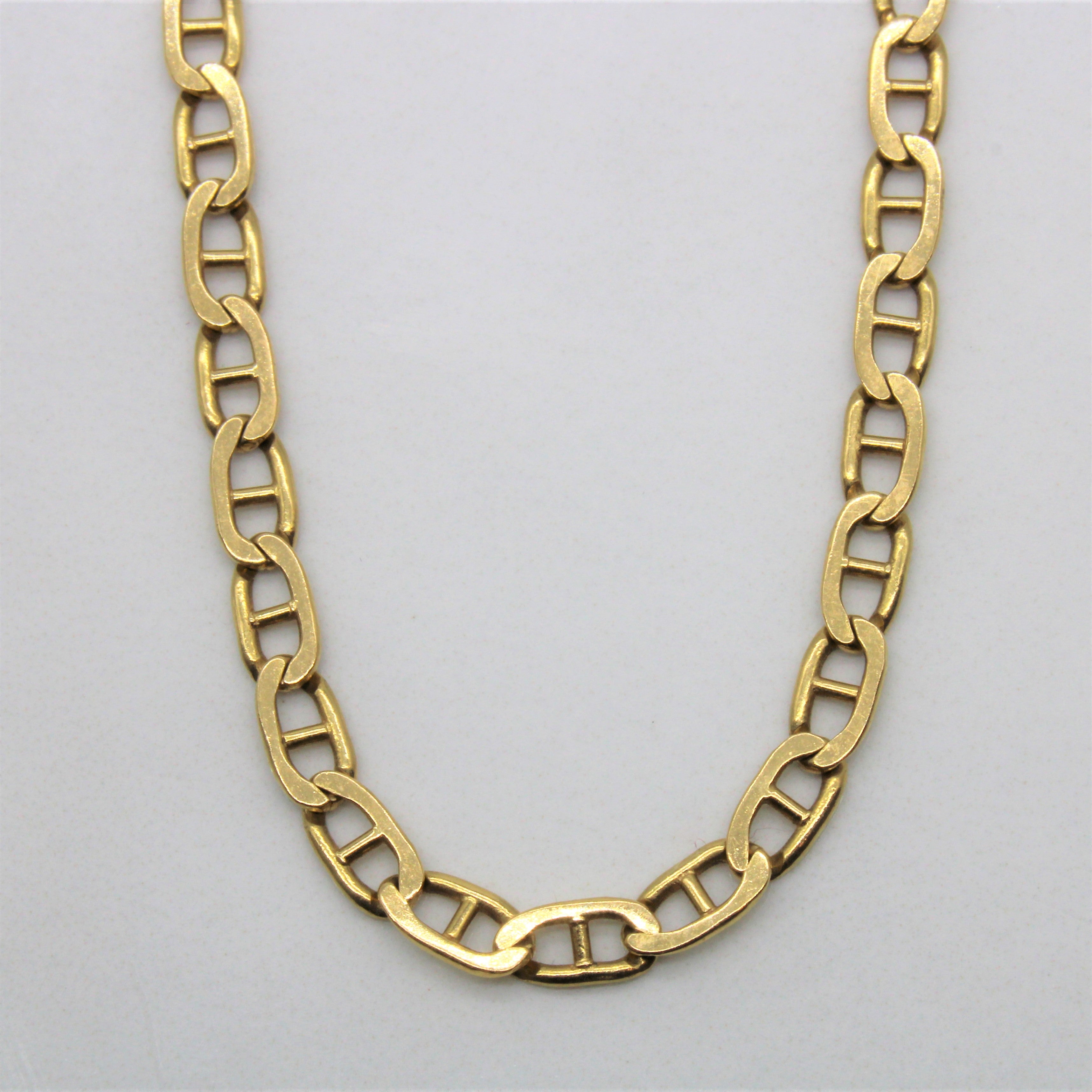18k Yellow Gold Anchor Chain | 18" |