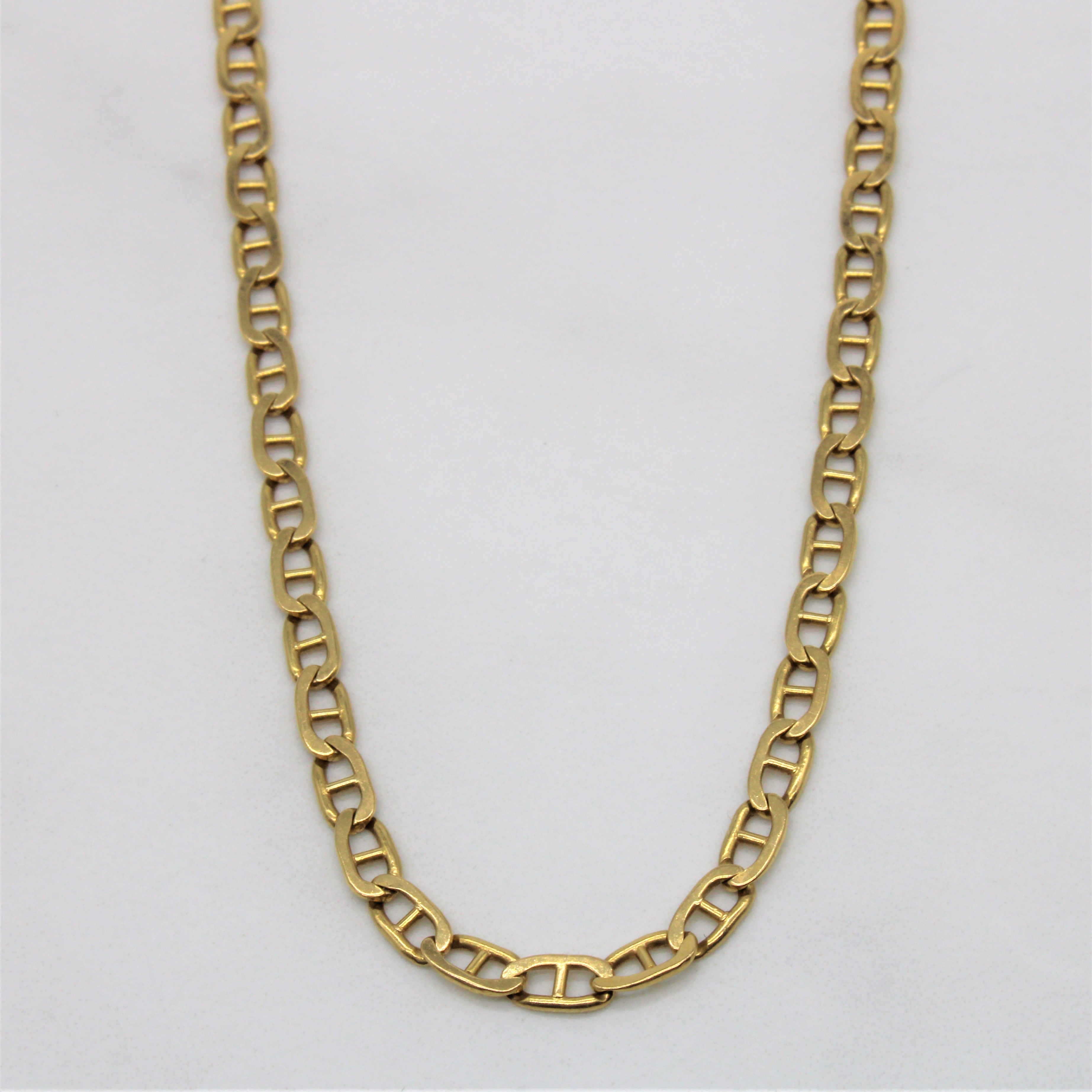18k Yellow Gold Anchor Chain | 18" |