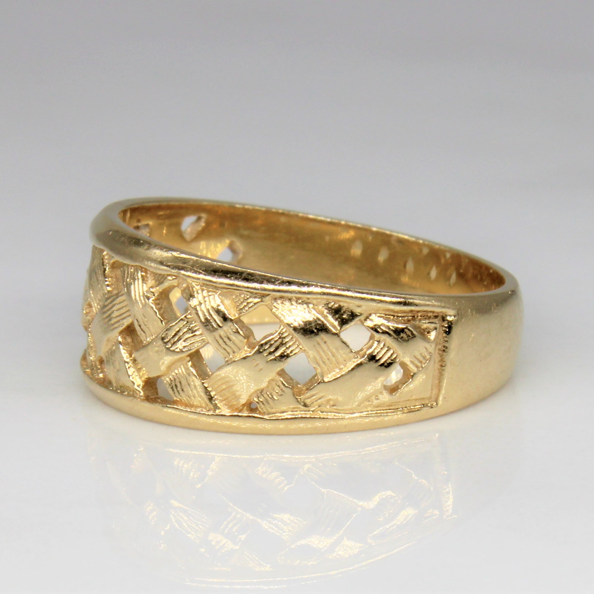 Textured Woven Gold Ring | SZ 6.25 |