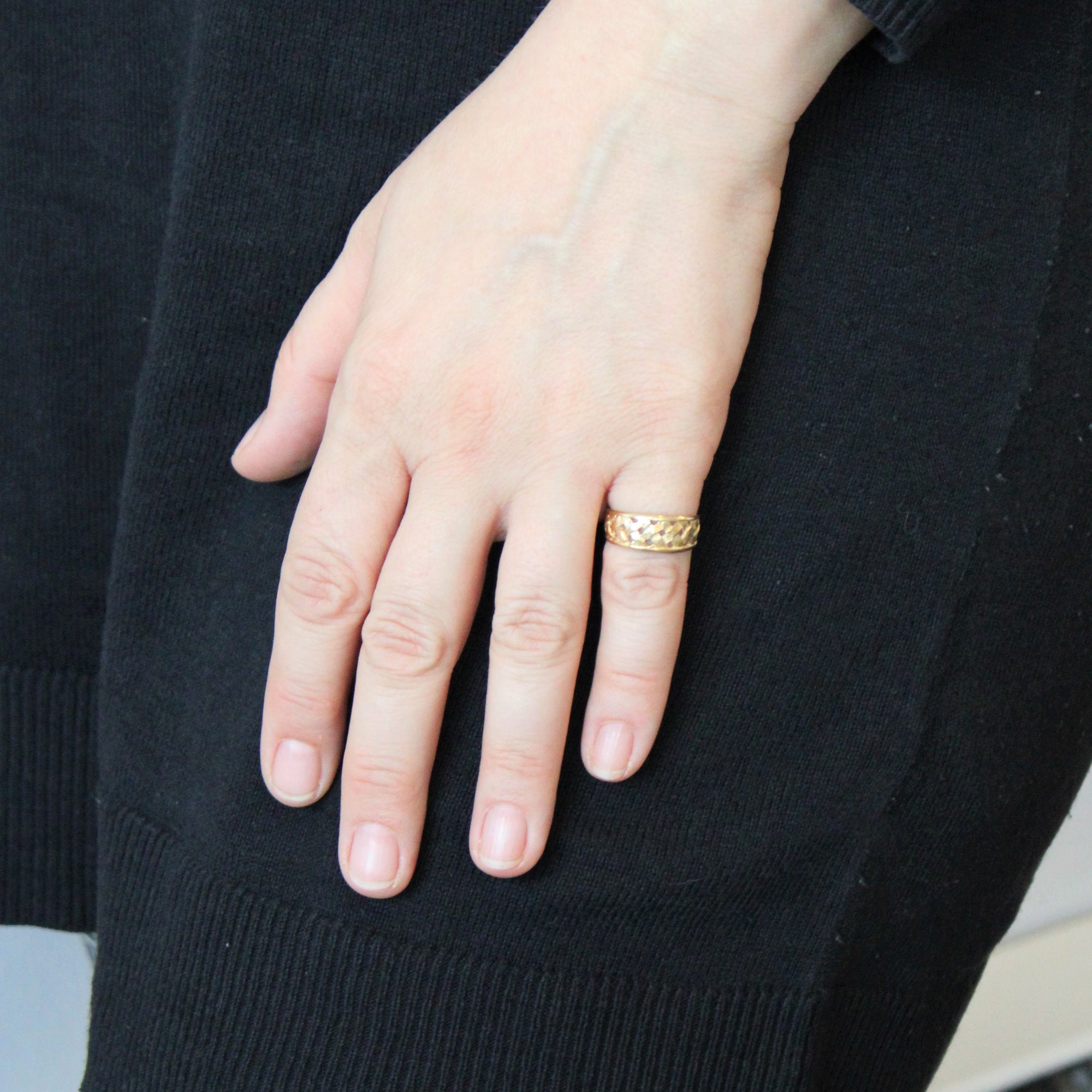 Textured Woven Gold Ring | SZ 6.25 |