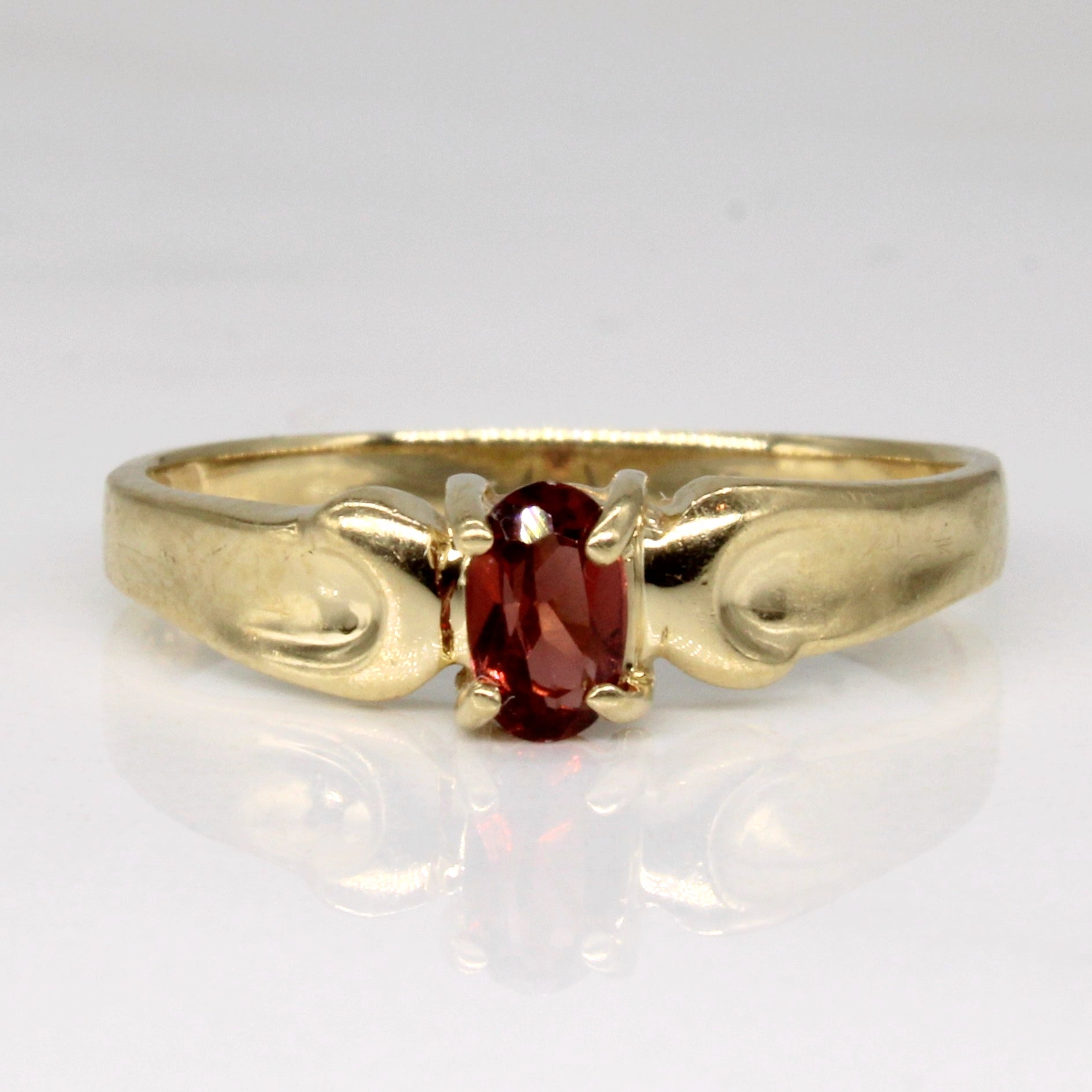 Garnet Solitaire Ring | 0.21ct | SZ 6 |