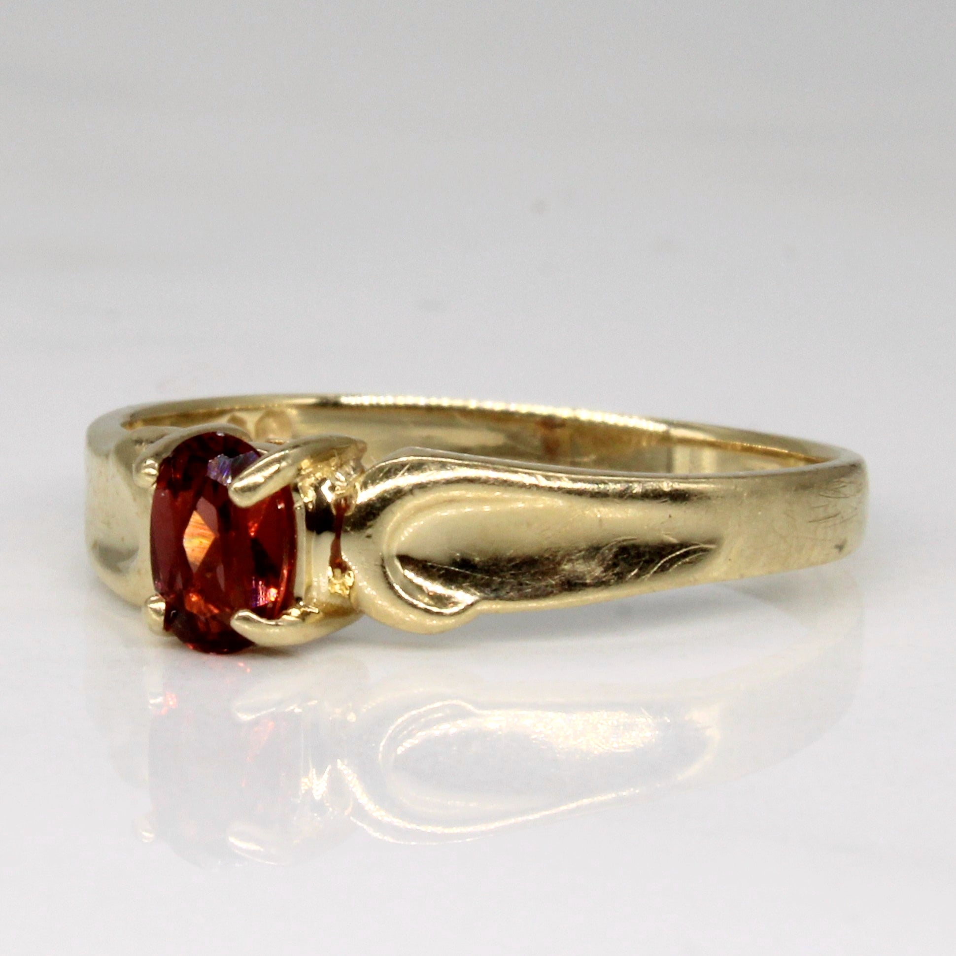 Garnet Solitaire Ring | 0.21ct | SZ 6 |