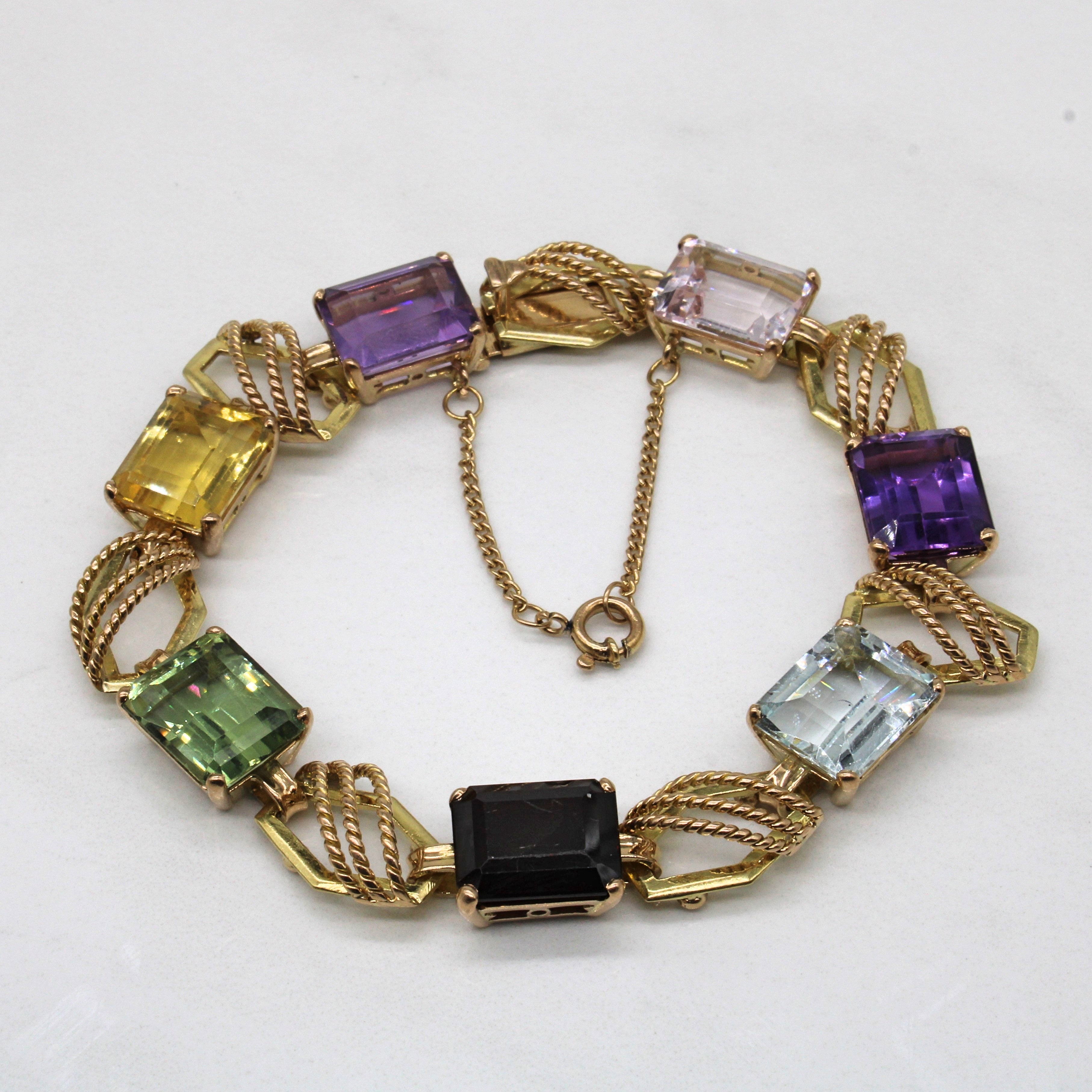 Multi Gem Link Bracelet | 29.70ctw | 7" |