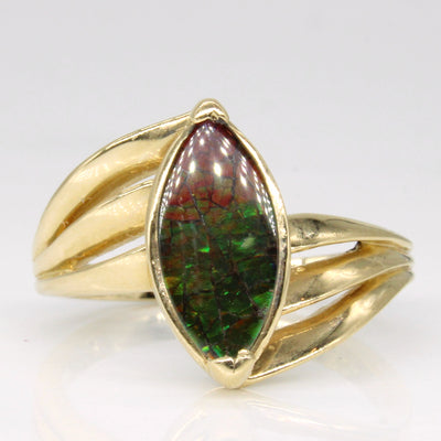 Bypass Ammolite Cocktail Ring | 1.15ct | SZ 7 |
