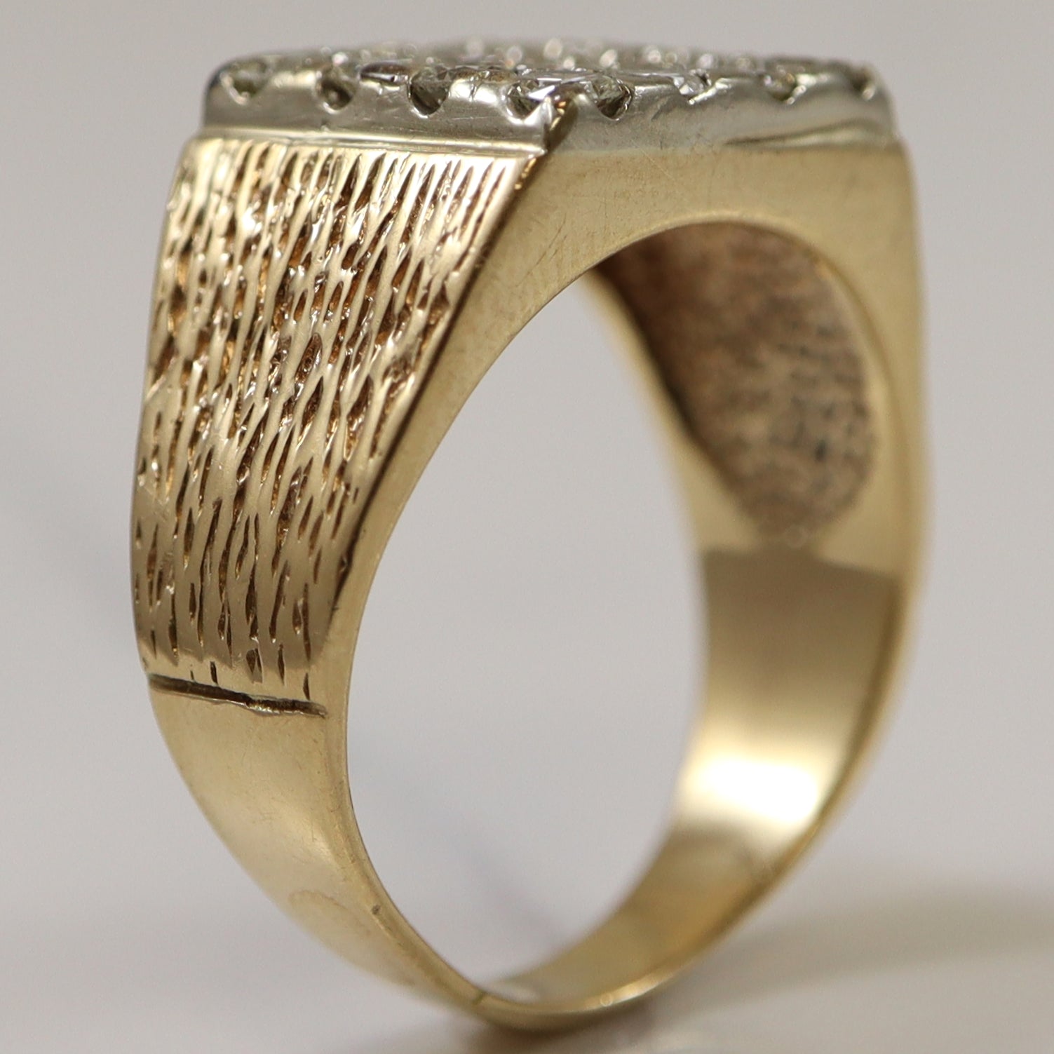 Pave Set Diamond Ring | 1.26ctw | SZ 10.75 |