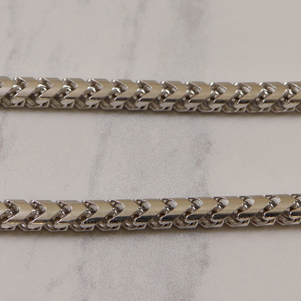 18k White Gold Wheat Chain & Bracelet Set |