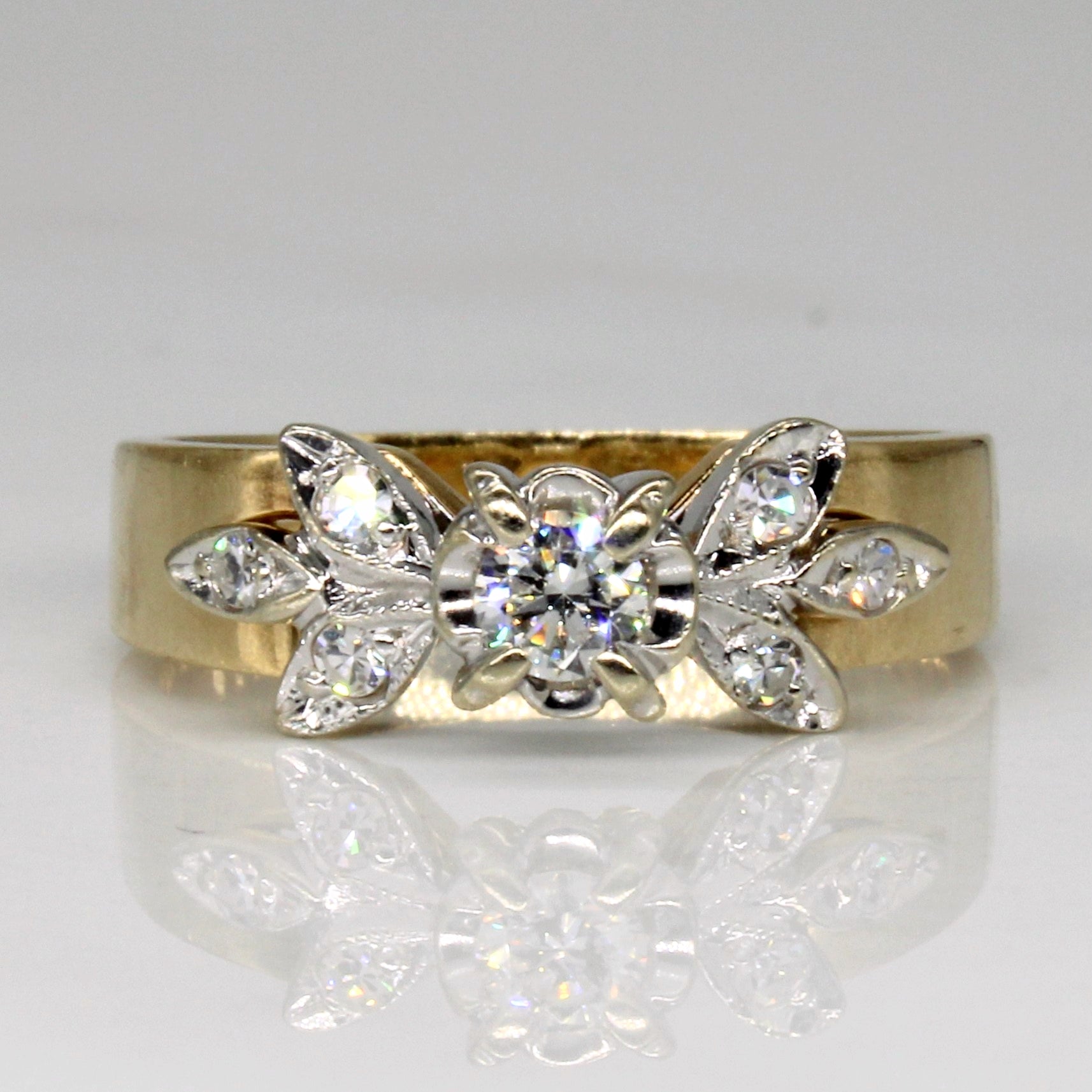 Diamond High Set Cluster Ring | 0.21ctw | SZ 6 |