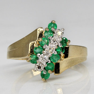 Emerald & Diamond Cascade Ring | 0.20ctw, 0.04ctw | SZ 5.75 |