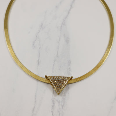 Diamond Triangle Collar Necklace | 0.90ctw | 16.5