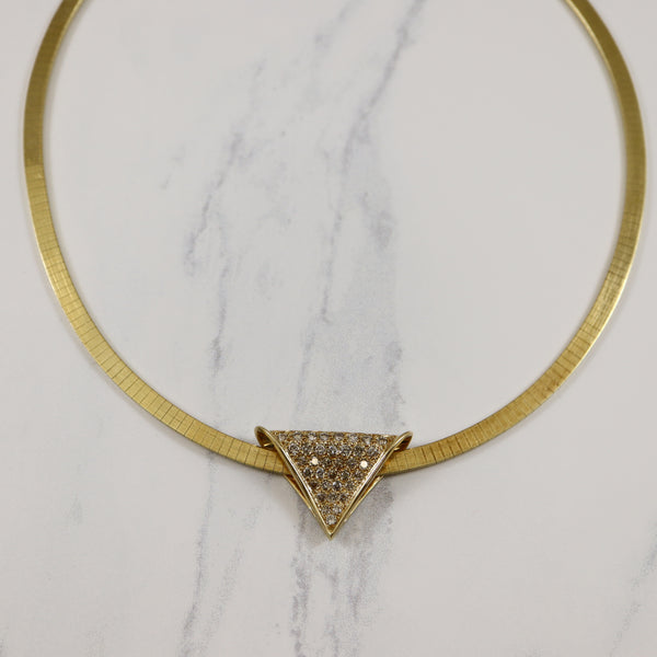 Diamond Triangle Collar Necklace | 0.90ctw | 16.5