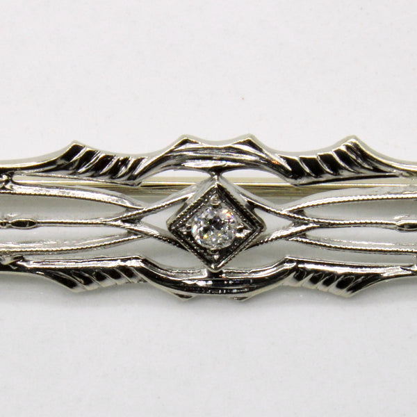Art Deco Diamond Brooch | 0.04ct |