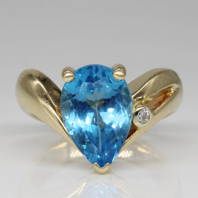 Topaz & Diamond Cocktail Ring | 3.05ct, 0.02ct | SZ 6 |