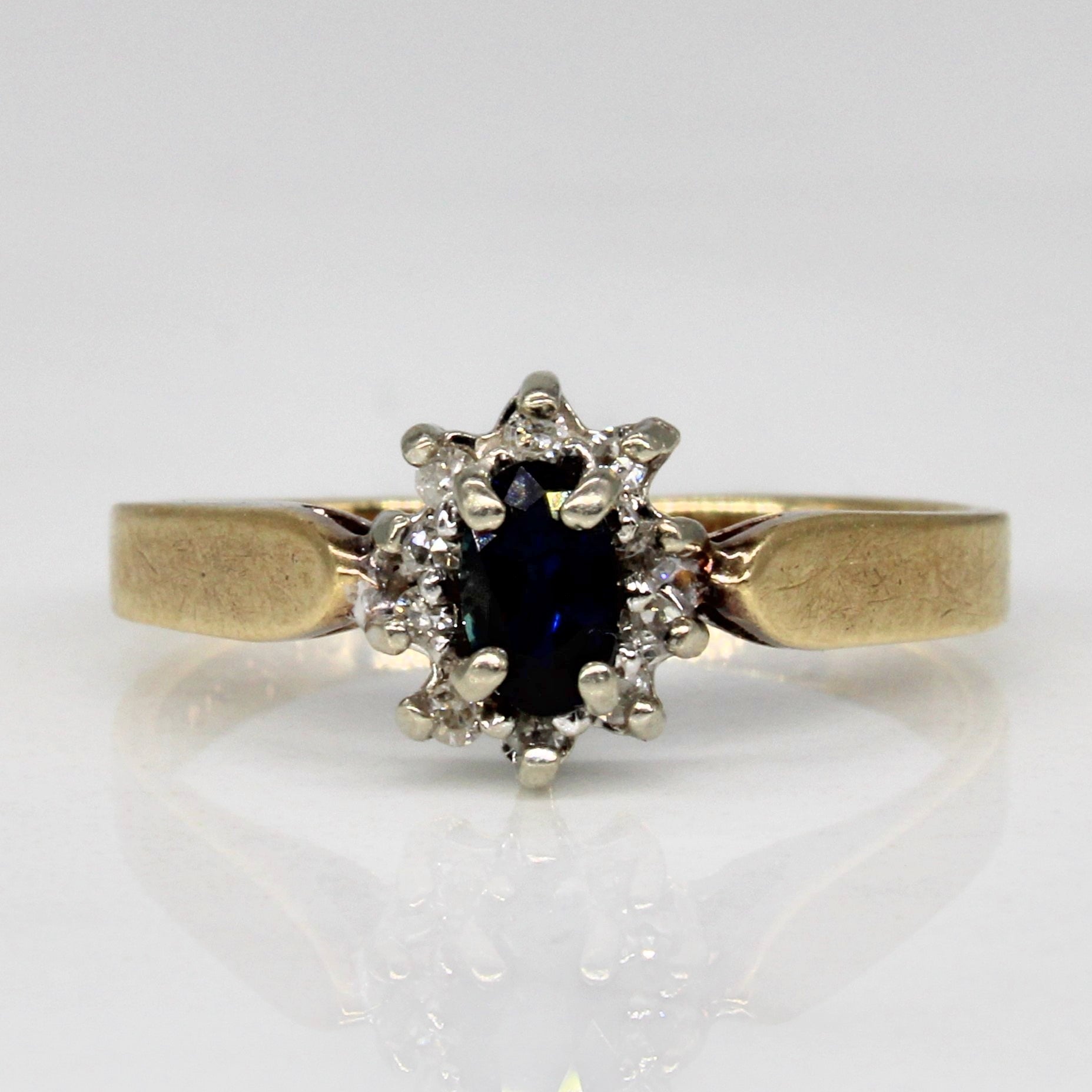 Oval Sapphire & Diamond Ring | 0.21ct, 0.04ctw | SZ 6.25 |