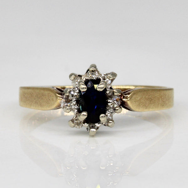 Oval Sapphire & Diamond Ring | 0.21ct, 0.04ctw | SZ 6.25 |