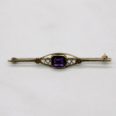 Purple Glass Brooch | 1.60ct |