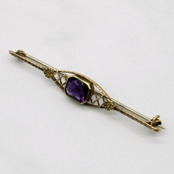 Purple Glass Brooch | 1.60ct |