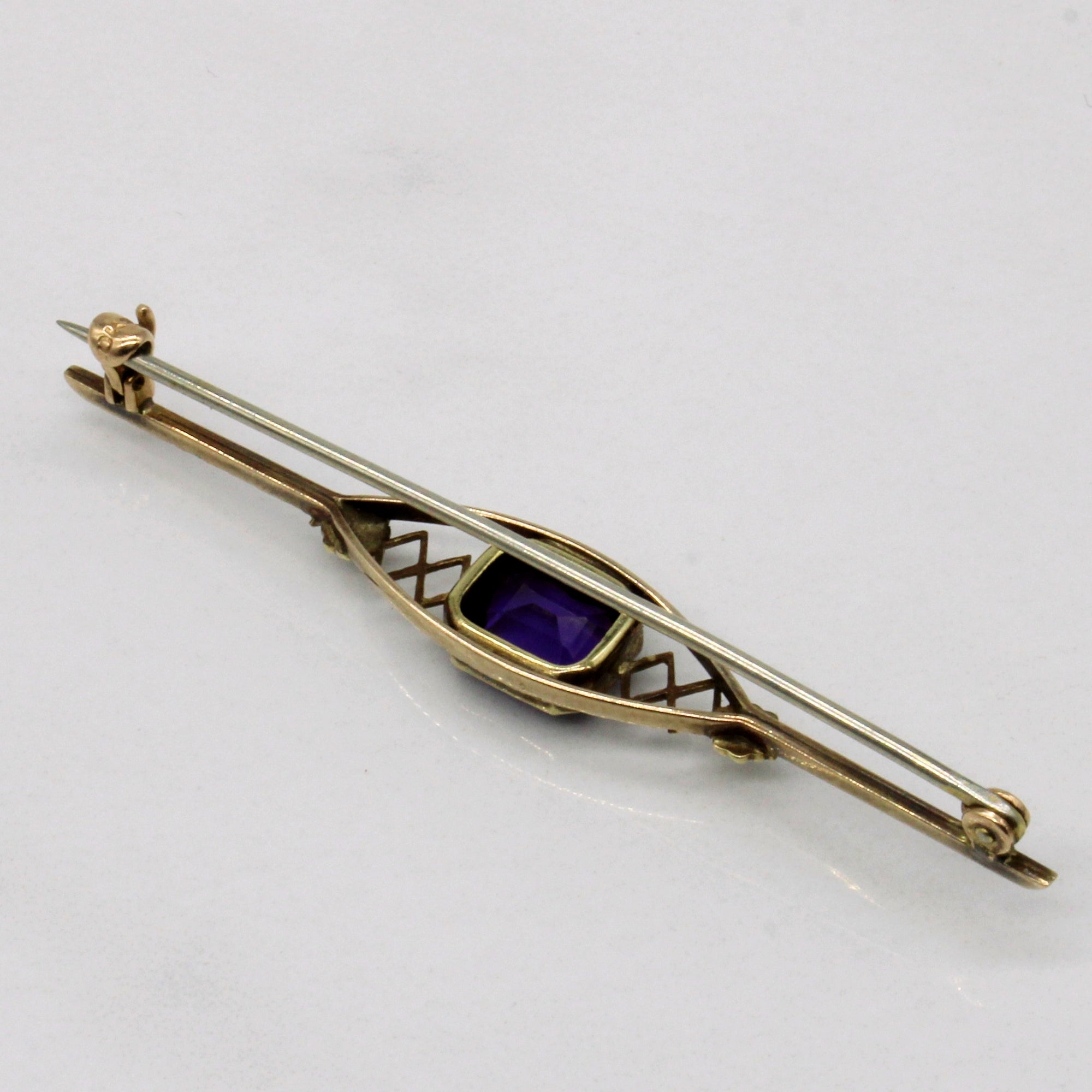 Purple Glass Brooch | 1.60ct |