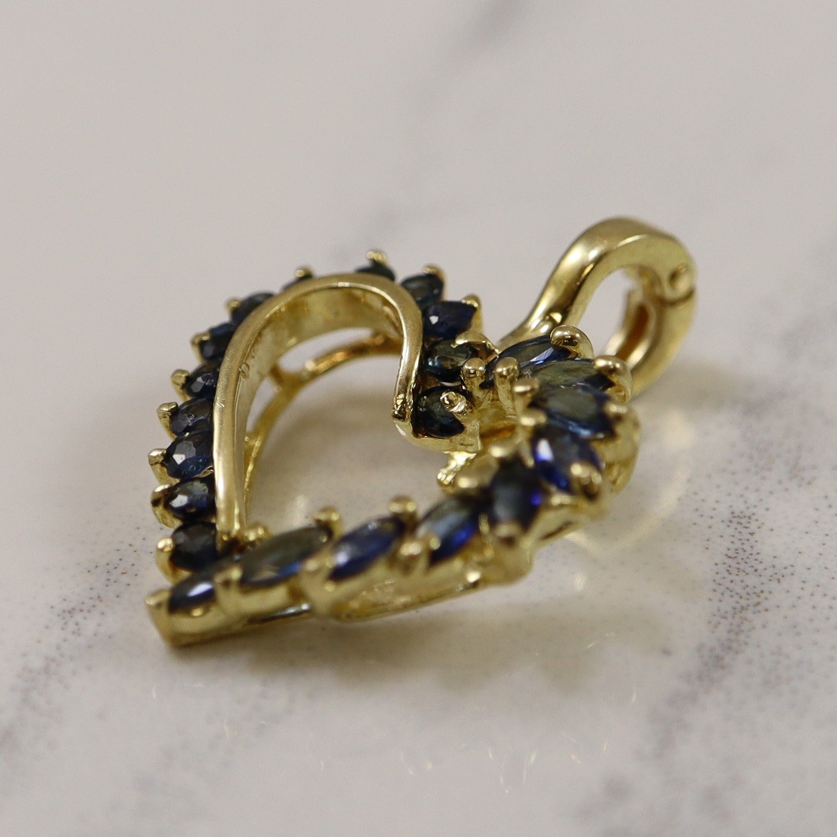 Blue Sapphire Heart Pendant | 0.75ctw |